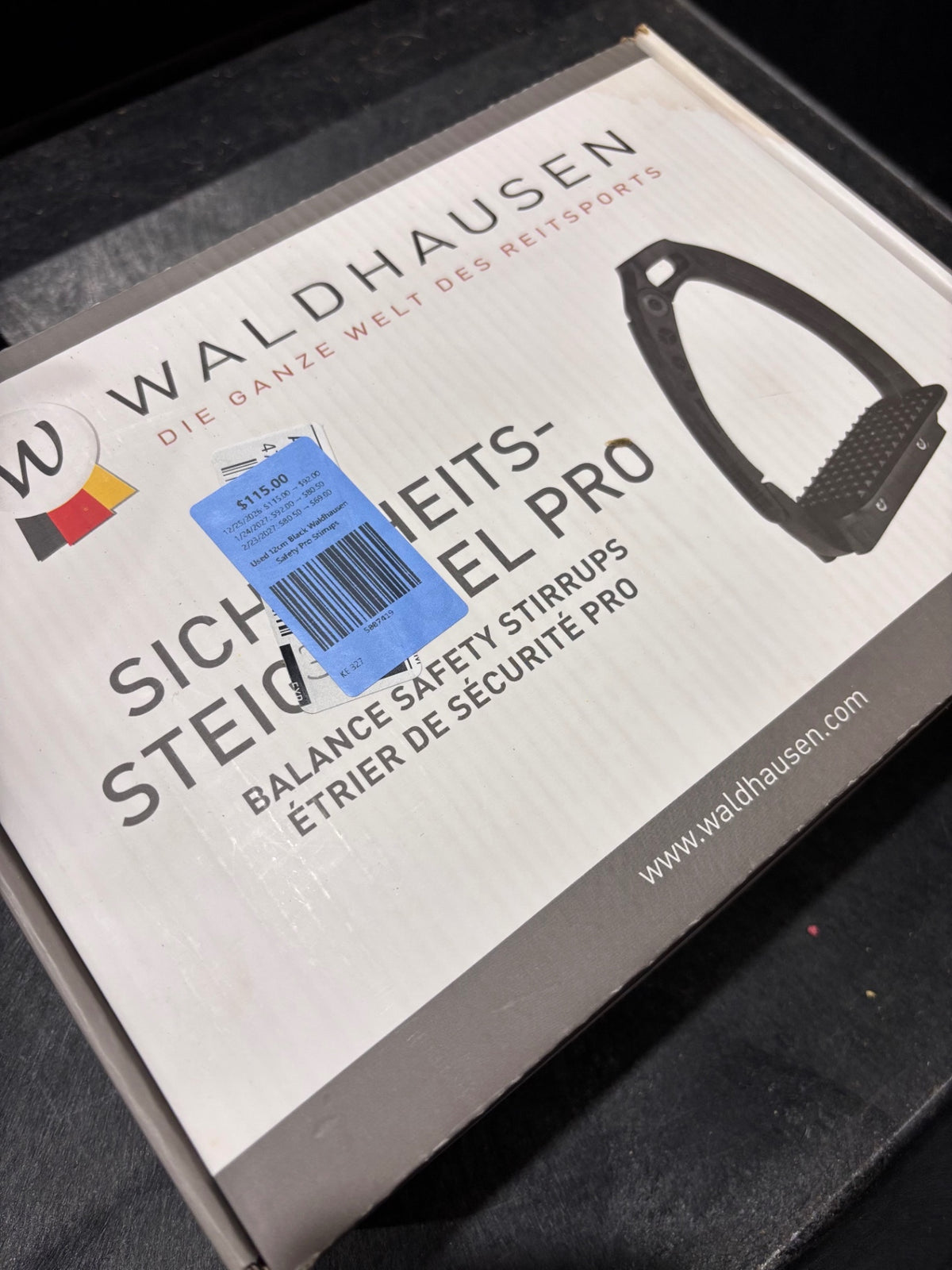 Used 12cm Black Waldhausen Safety Pro Stirrups