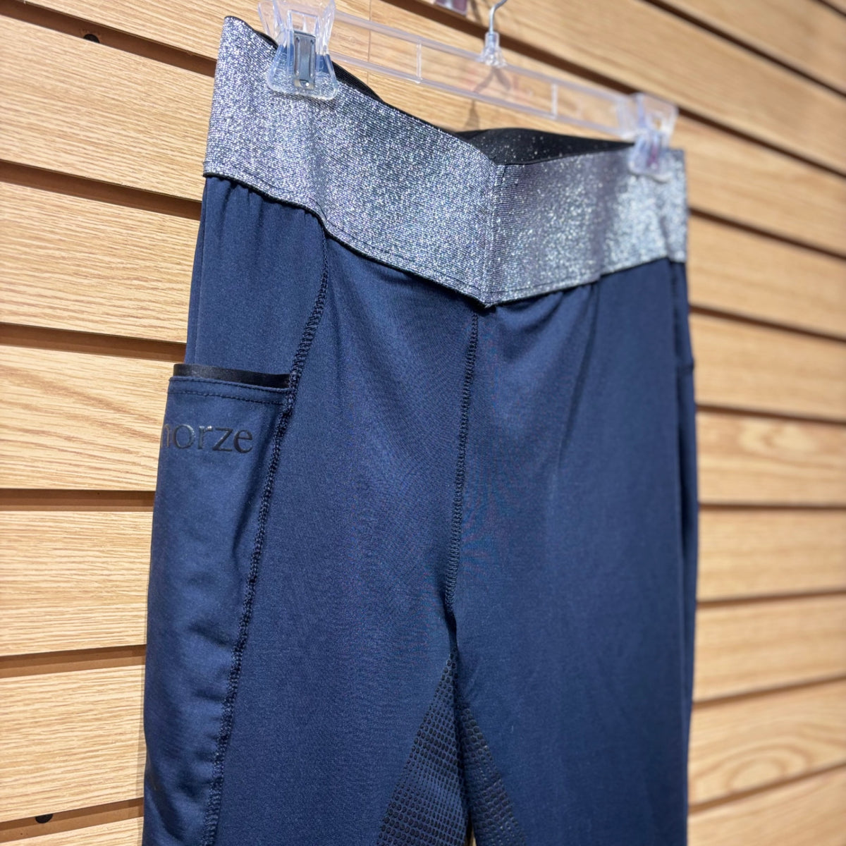 Used US 30 Navy Horze Silicone Full Seat Riding Tights