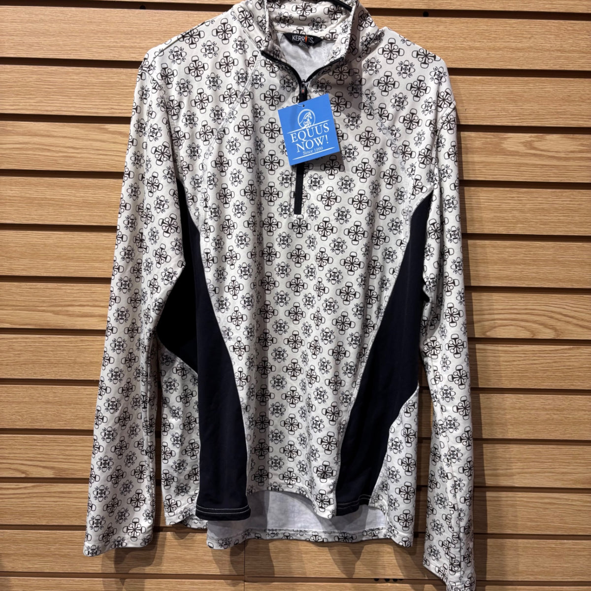 Used XL Ivory Bits Kerrits 1/4 Zip Winter Riding Shirt
