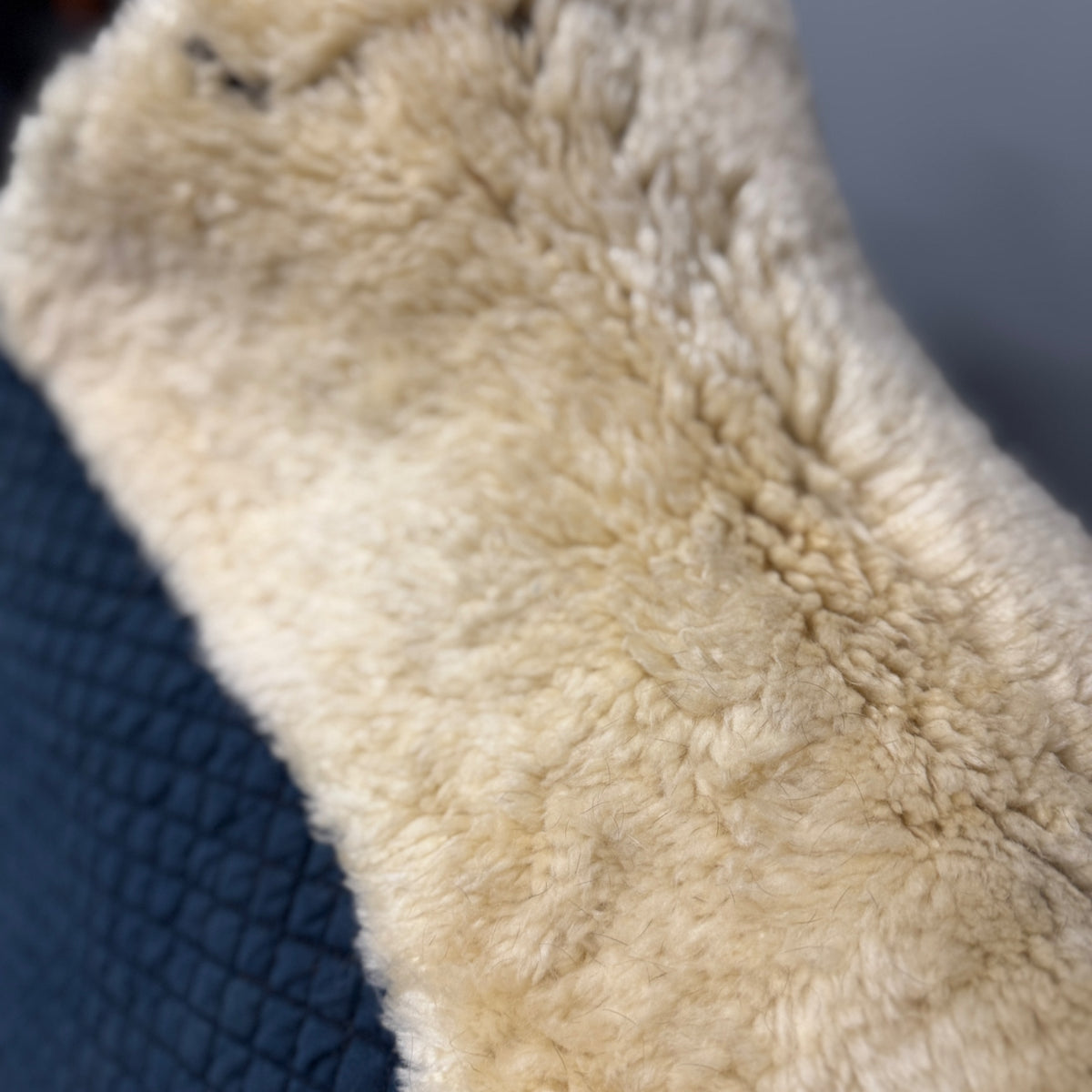 Used AP Blue/Black Saddle Pad with Partial Sheepskin Lining