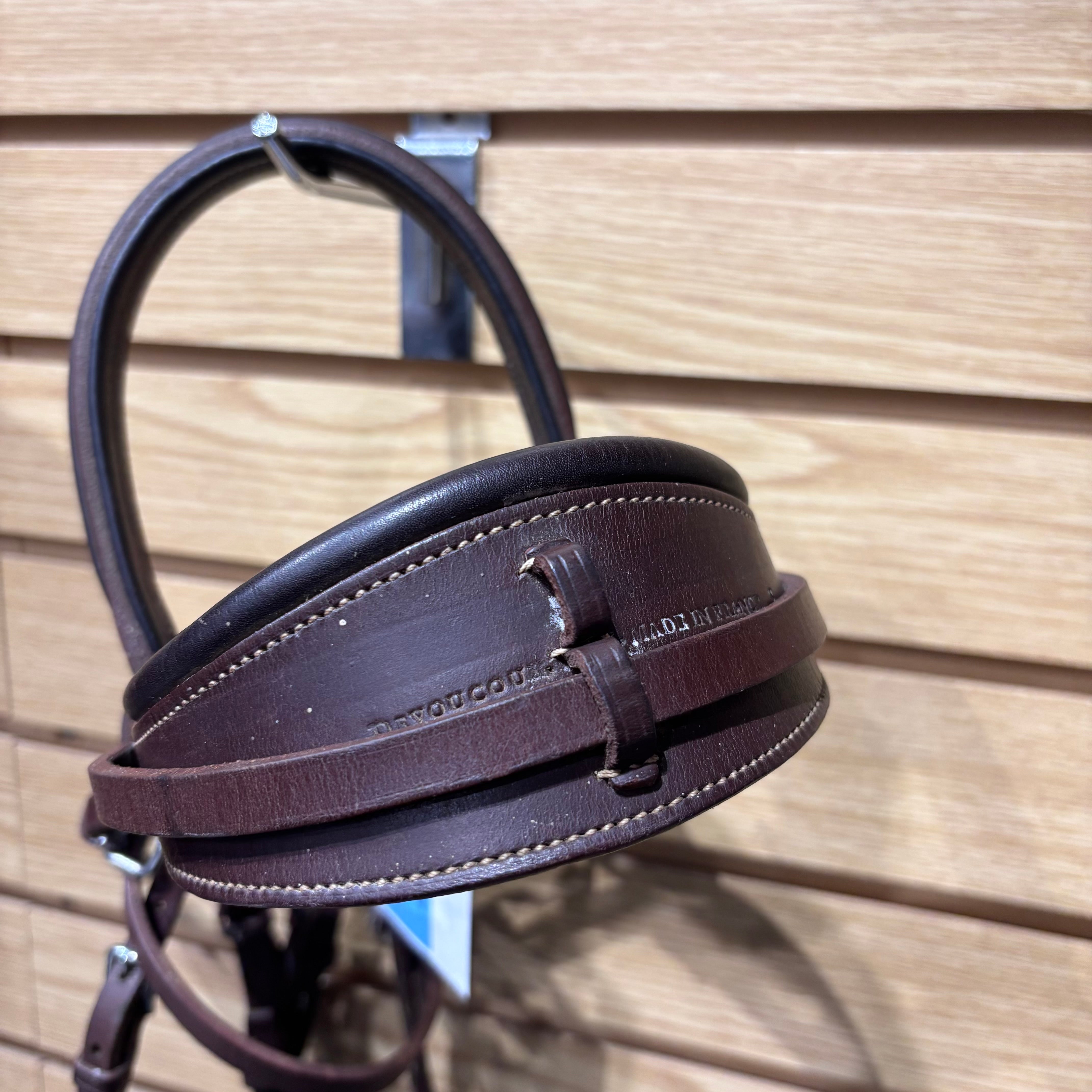 Used Small Devoucoux Monocrown Bridle Brown