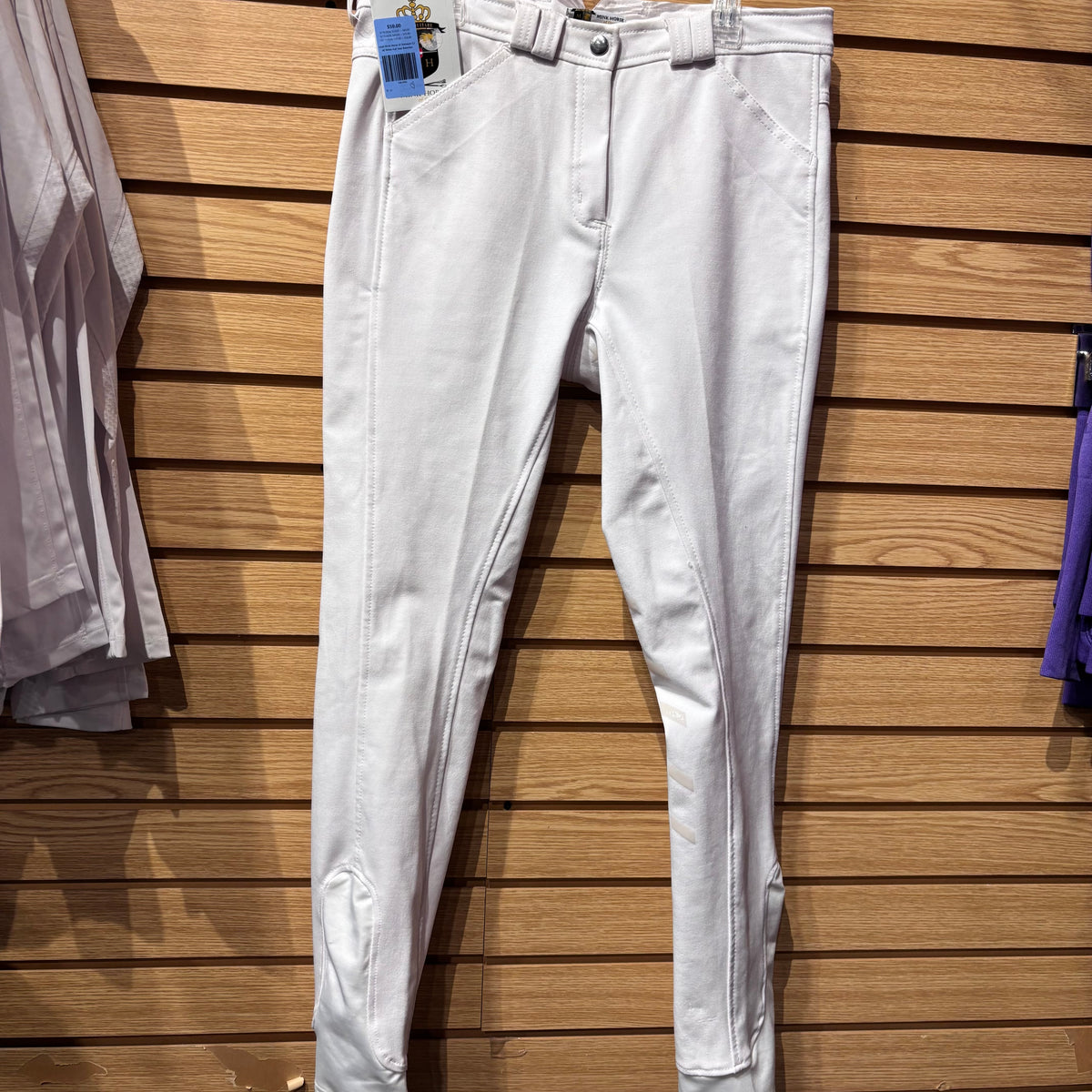 Used Mink Horse of Denmark EU 40 White Full Seat Breeches