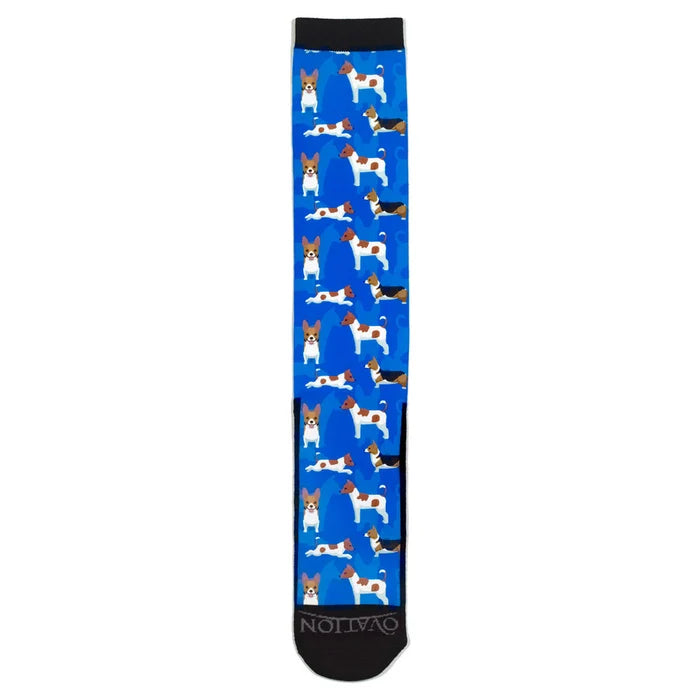 Ovation Ladies FootZees Boot Sock - C2010 Corgi & Jack Russell