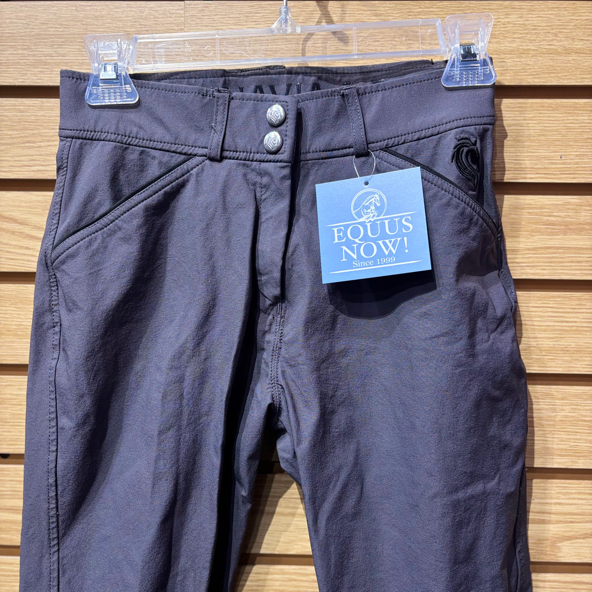 Used US 26 Grey Equinavia Silicone Knee Patch Breeches