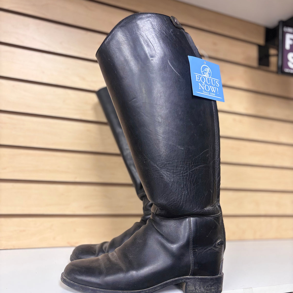 Used 7.5 Black Ariat Dress Tall Boots Med/Wide