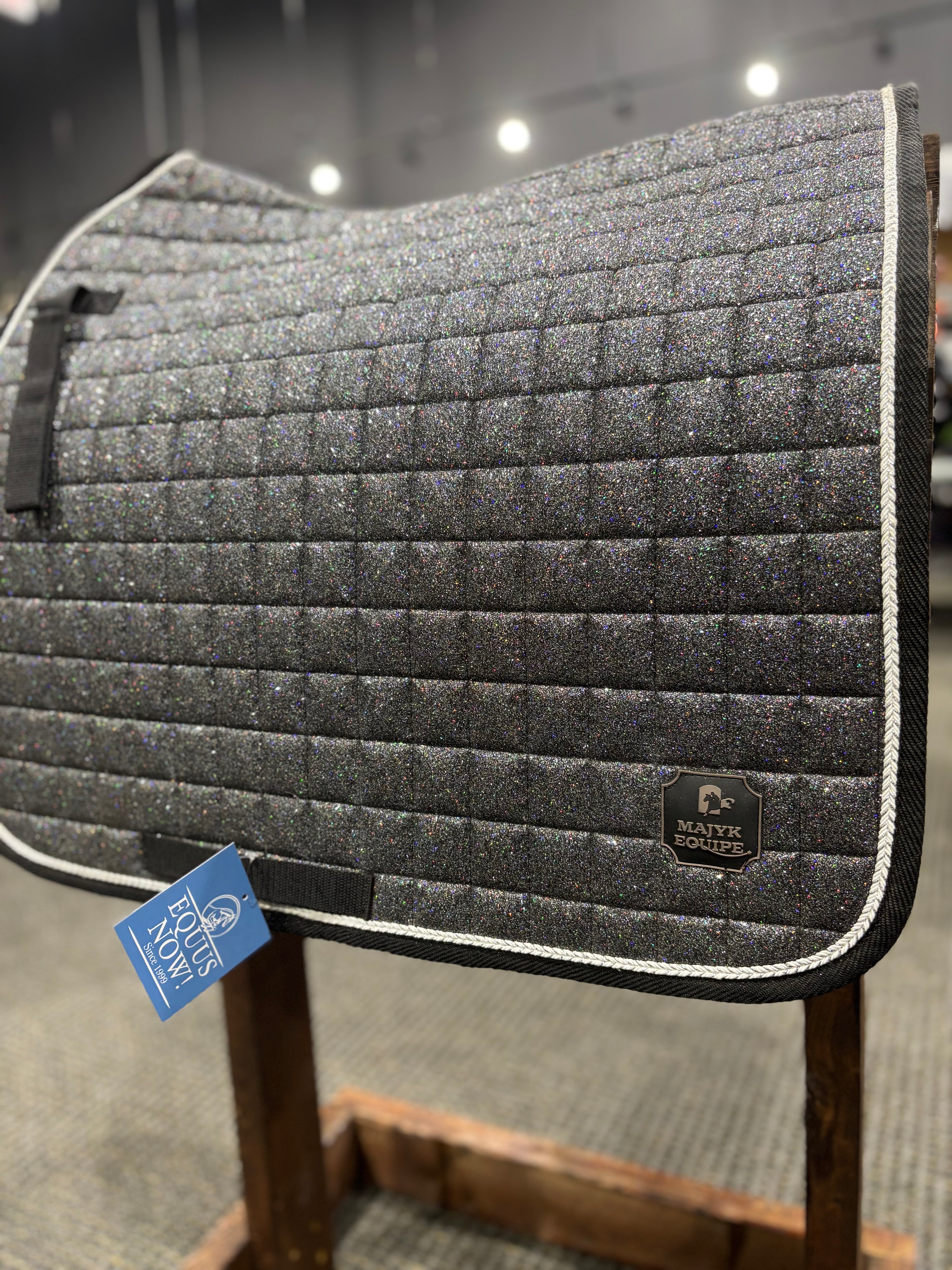 Used Majyk Equipe Silver Glitter Dressage Saddle Pad