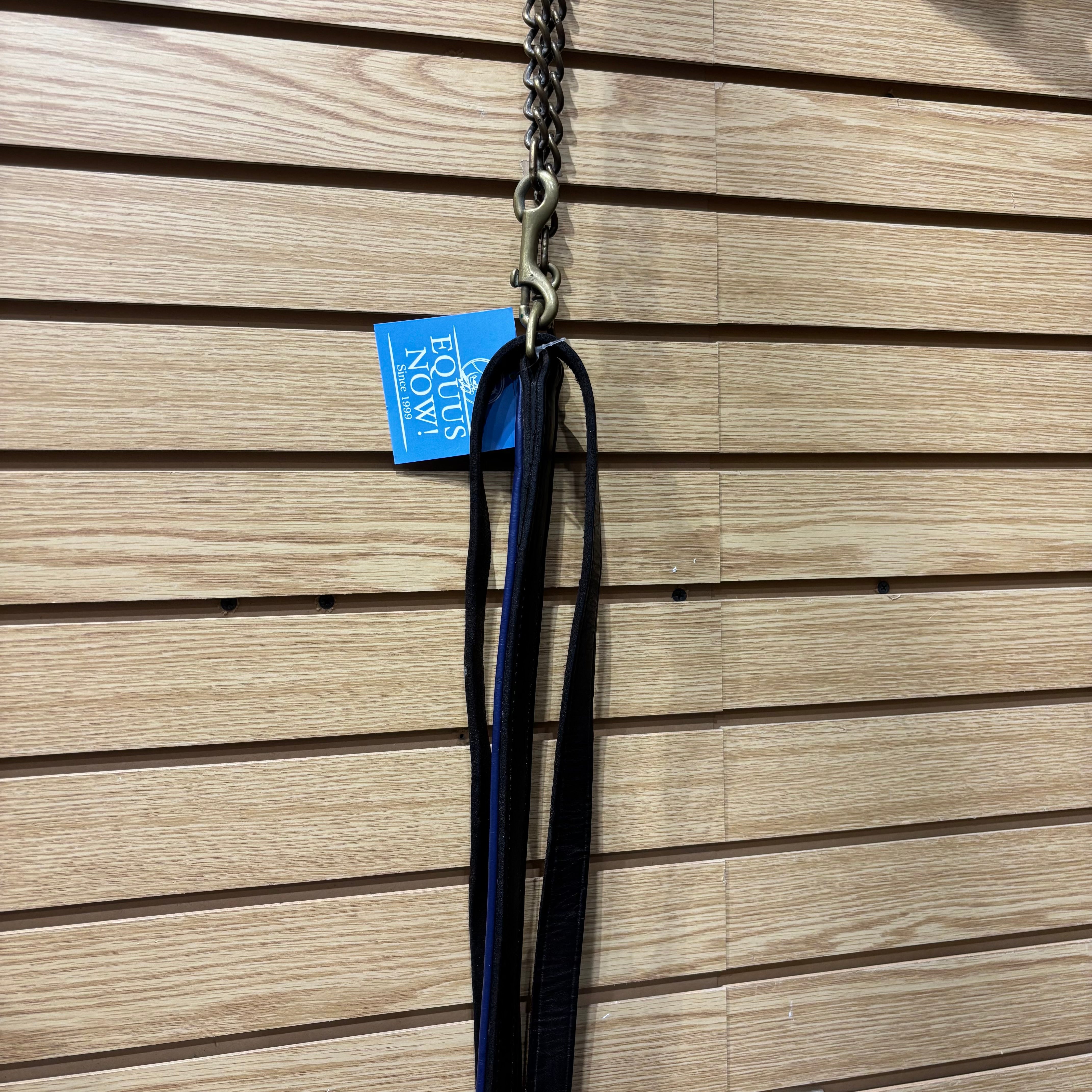 Used Blue & Brown Leather Lead with Chain