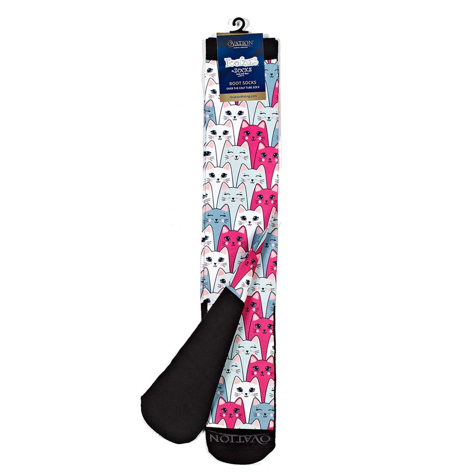 Ovation Kids FootZees Boot Sock - C1912 OMG Kitties
