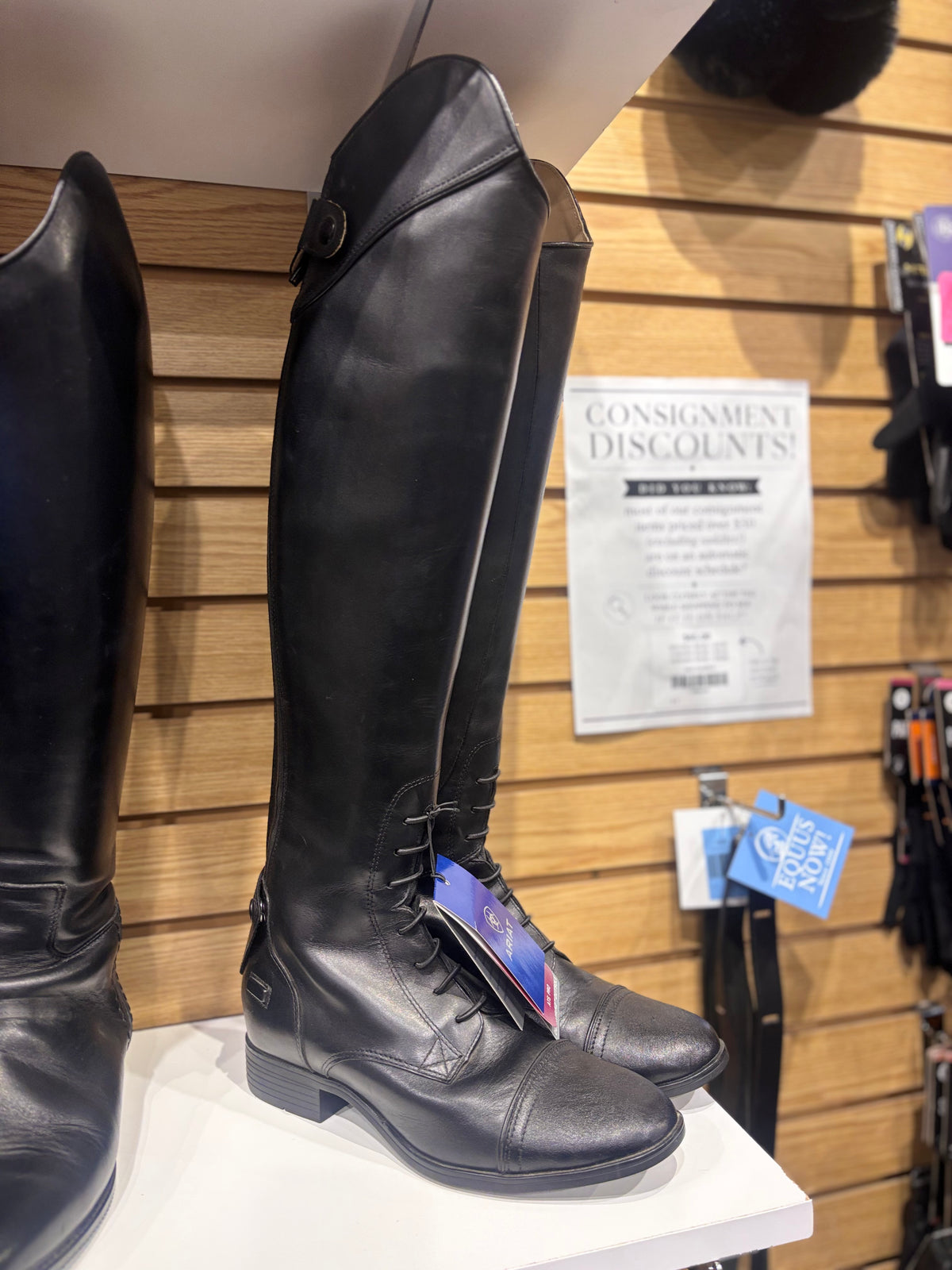 Used Ariat Kinsley Field Boot 9 Slim Tall Black