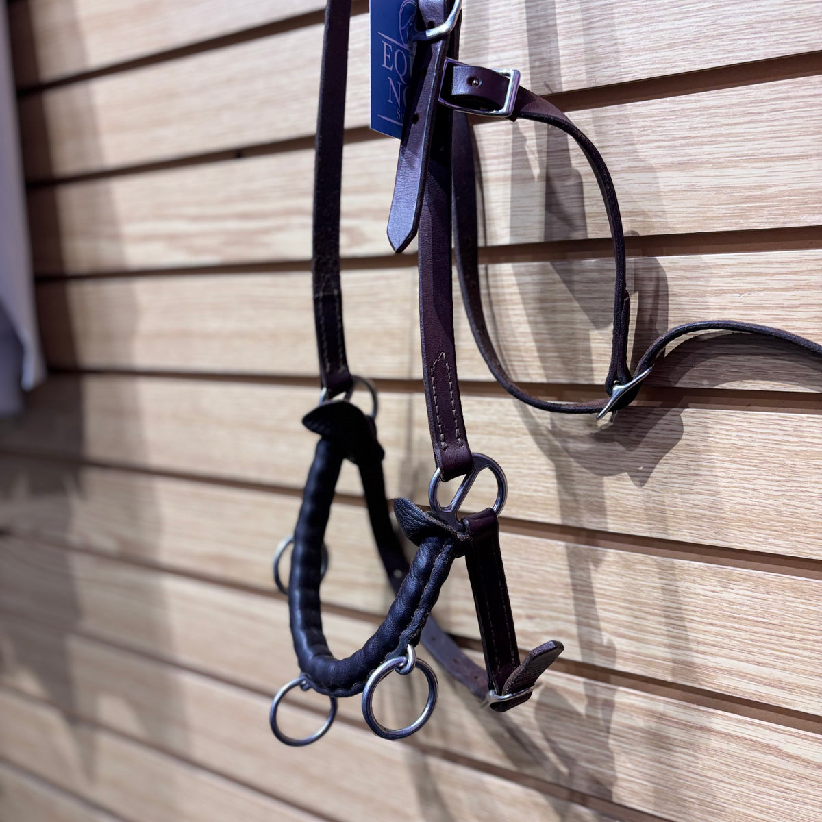 Used Horse Brown Leather Lunging Cavesson