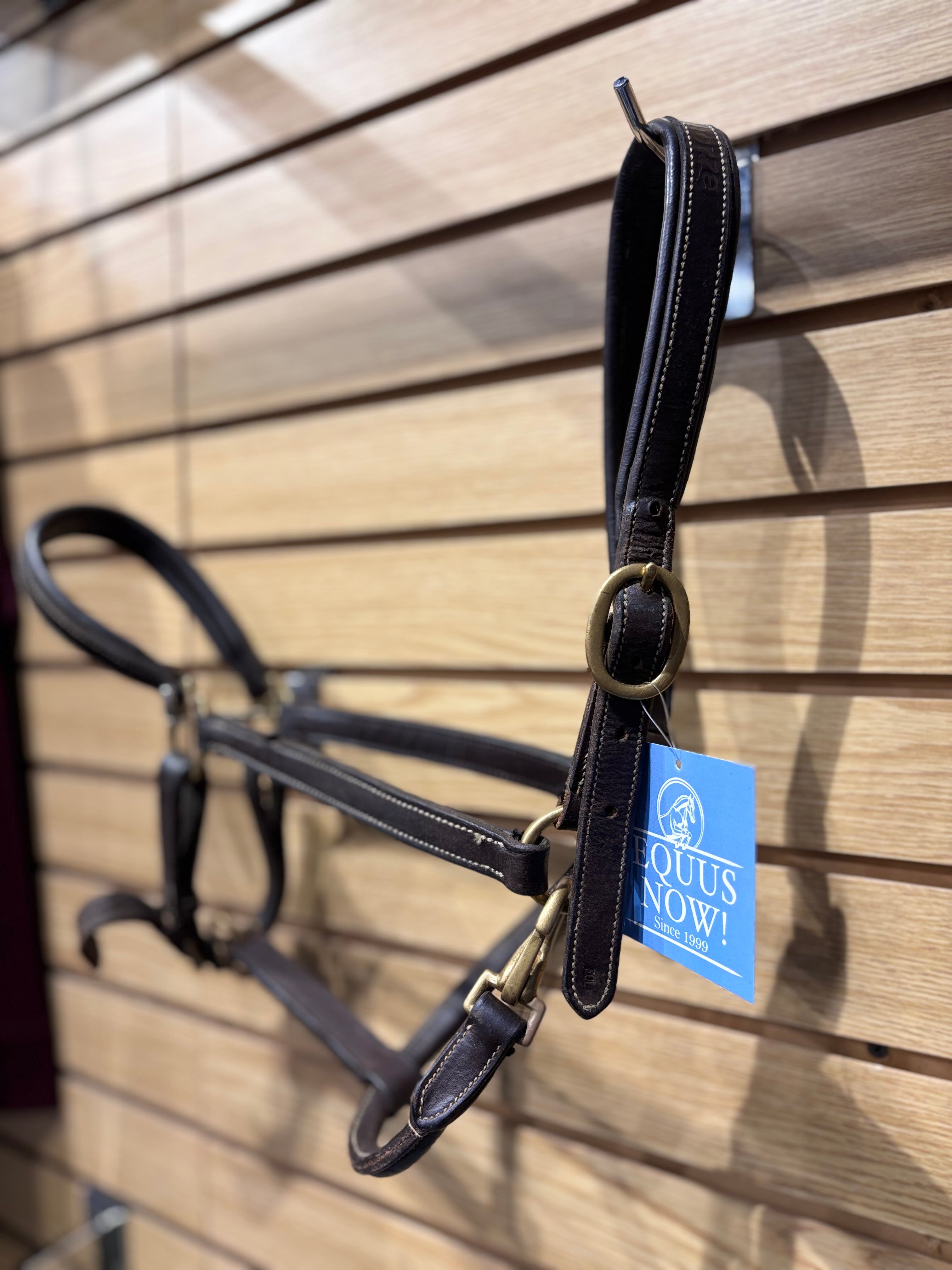 Used Horze Full Brown Leather Halter