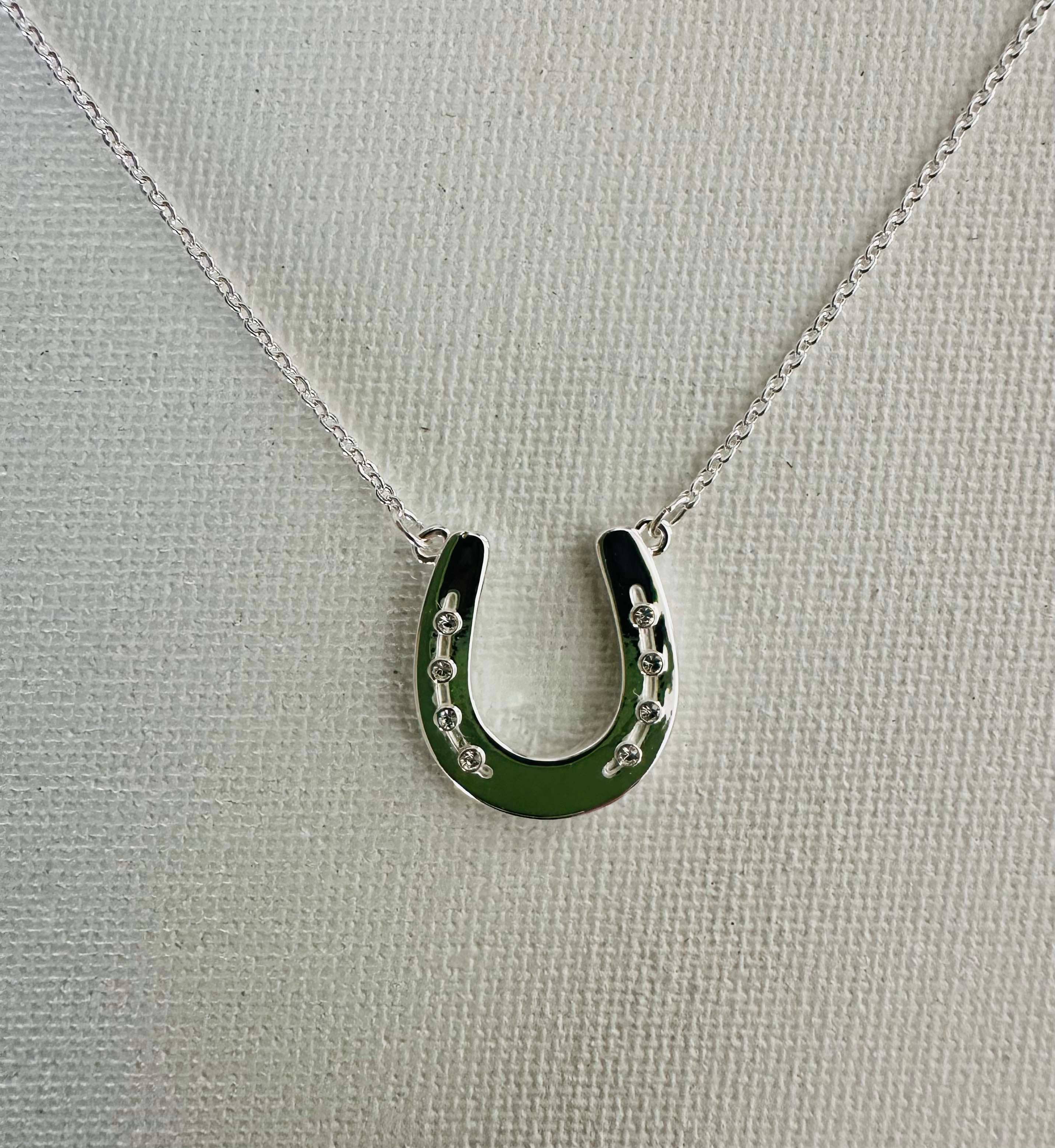 Petite Single Horseshoe Necklace for Arabian Lovers