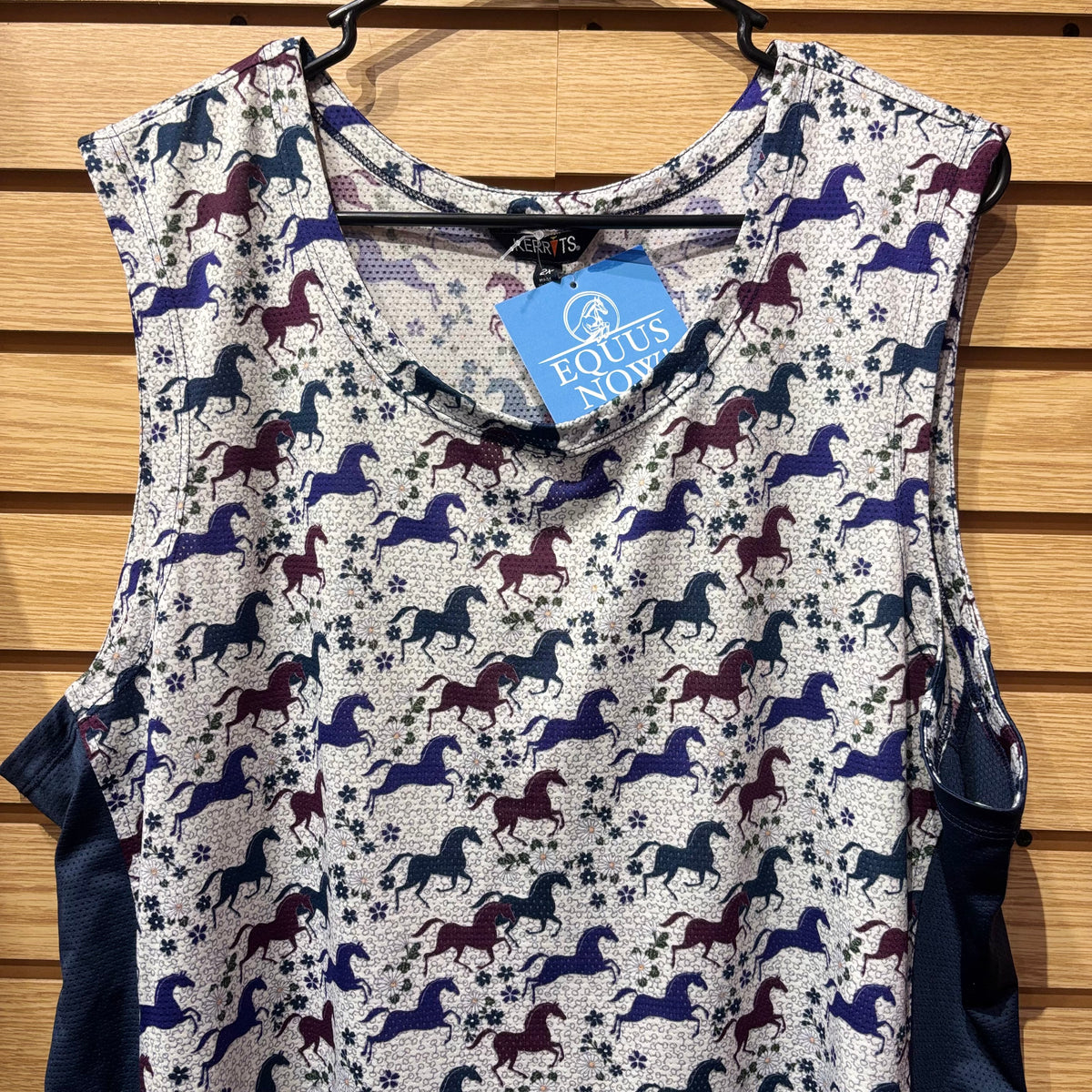 Used 2XL Horse Print Kerrits Summer Riding Tank
