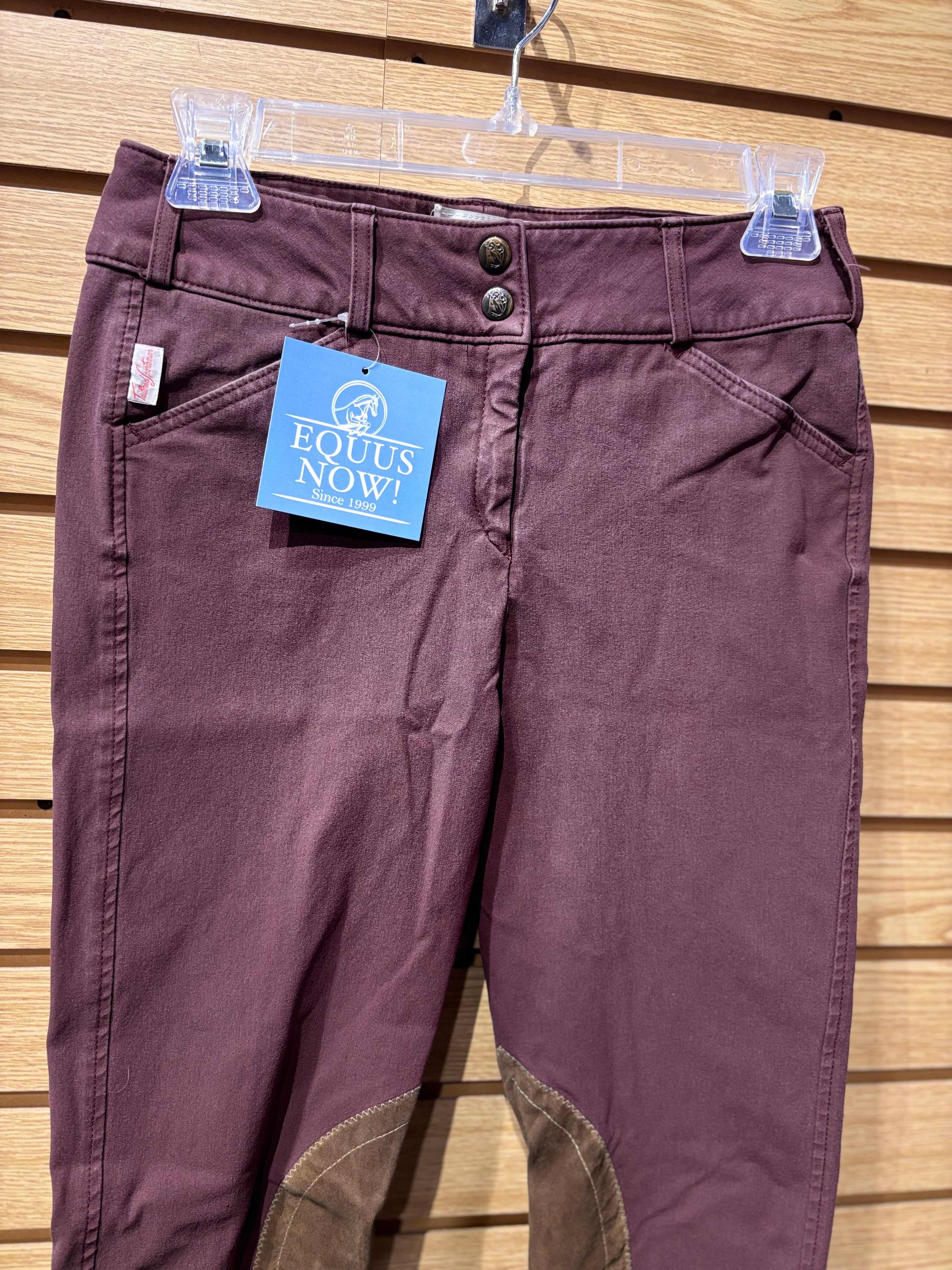 Used 26 Plum Tailored Sportsman Knee Patch Breeches