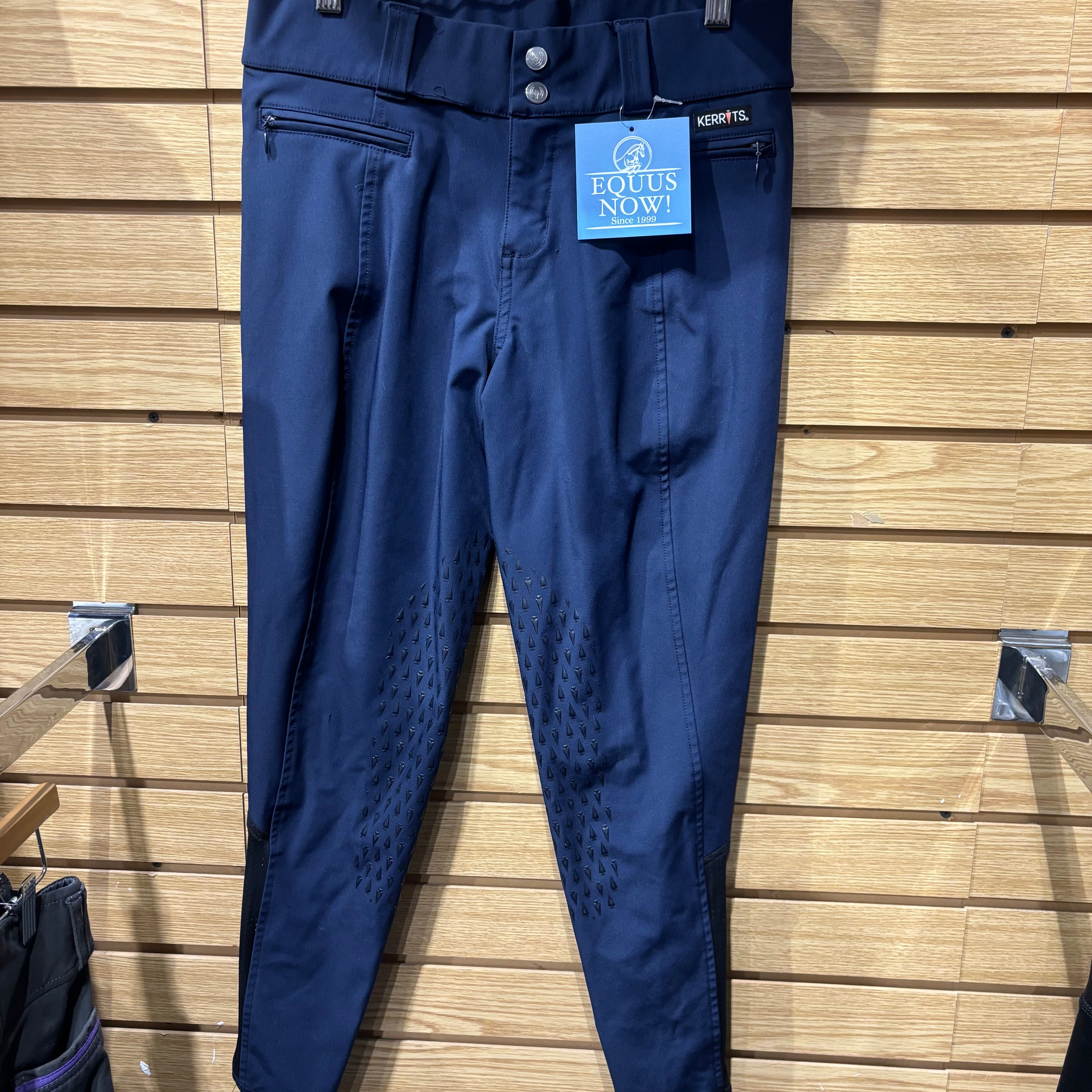 Used Kerrits Small Navy Silicone Knee Patch Breeches
