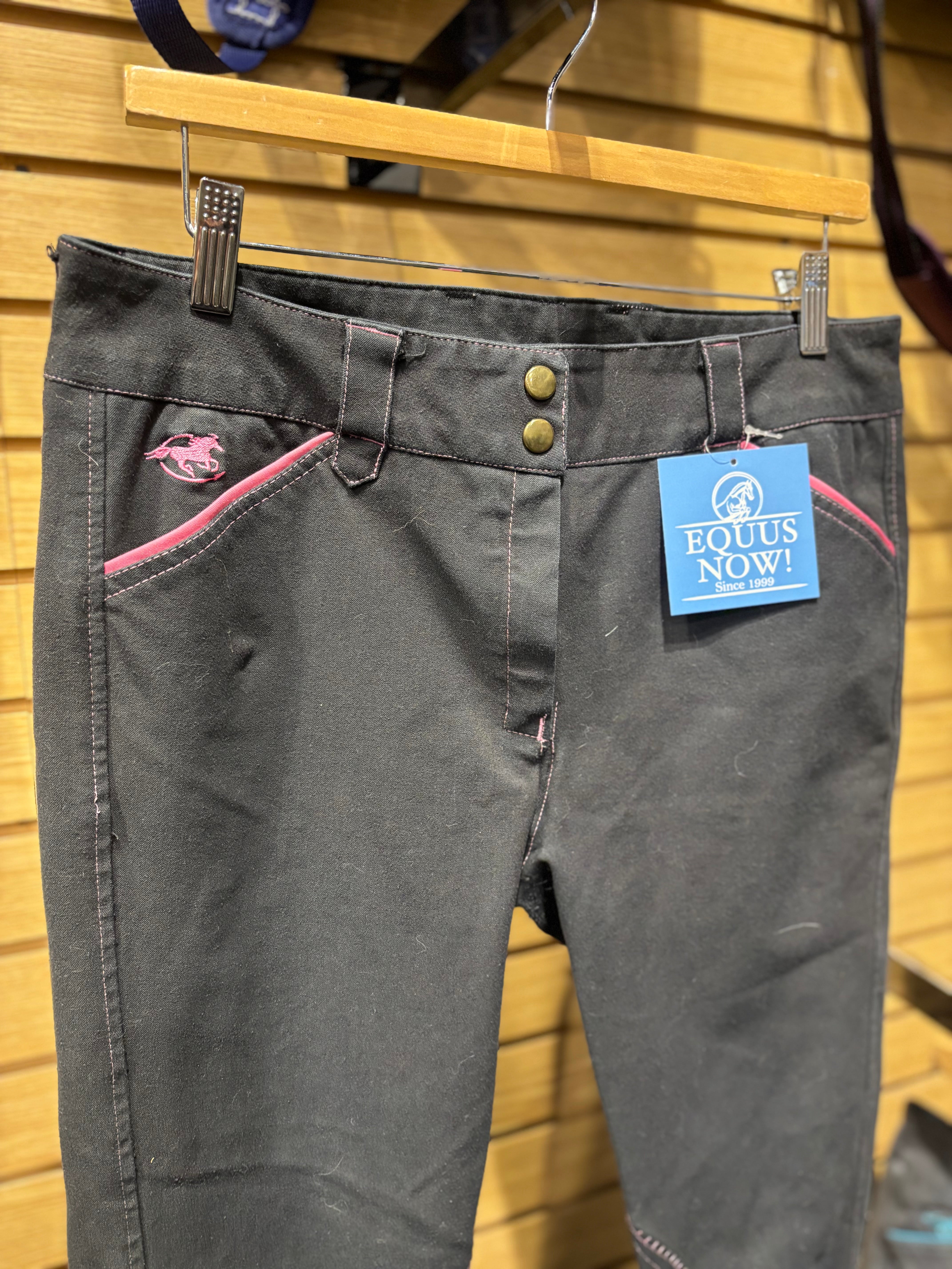 Used Smartpak Piper Breeches 32L Black/Pink
