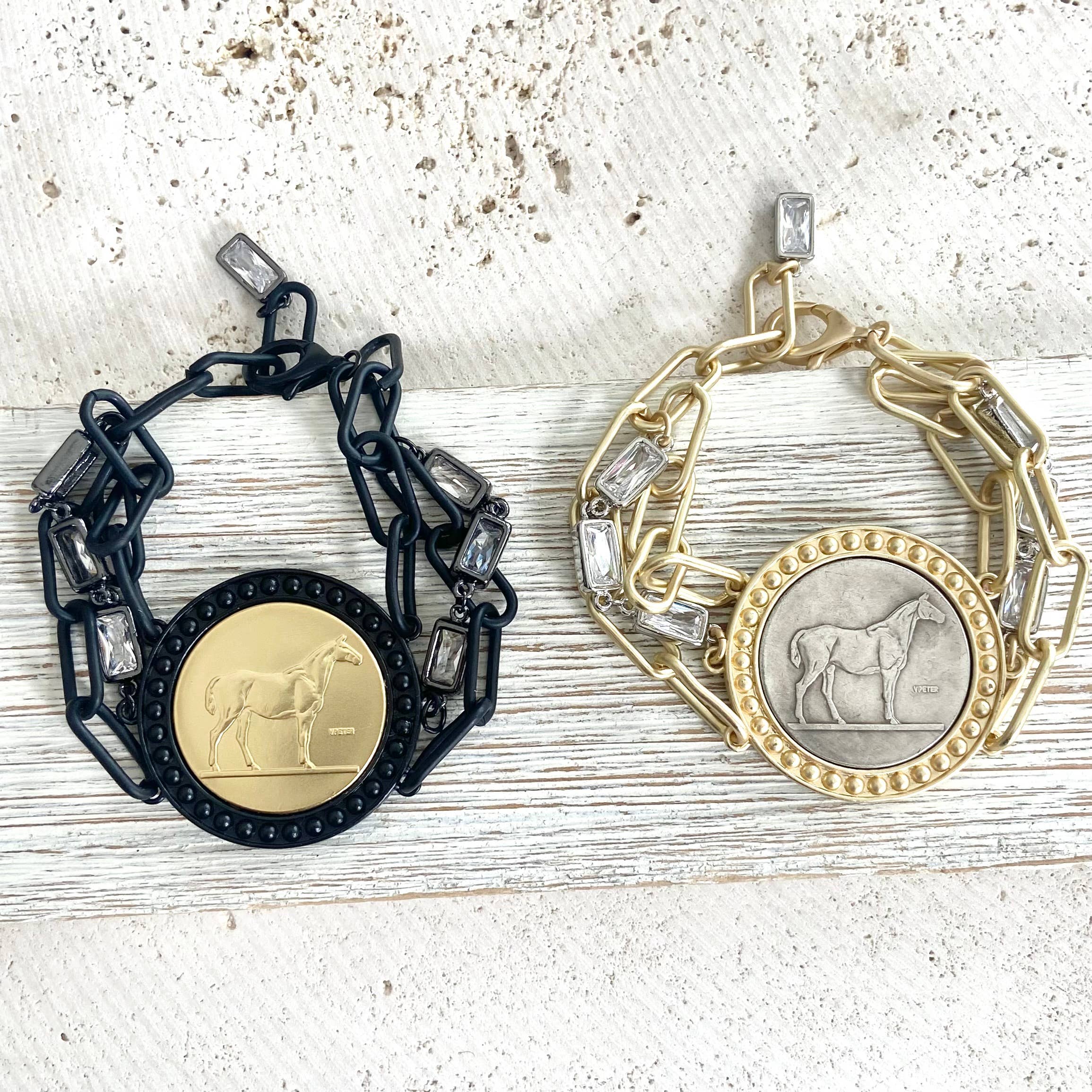 Handmade Horse Coin Bracelet