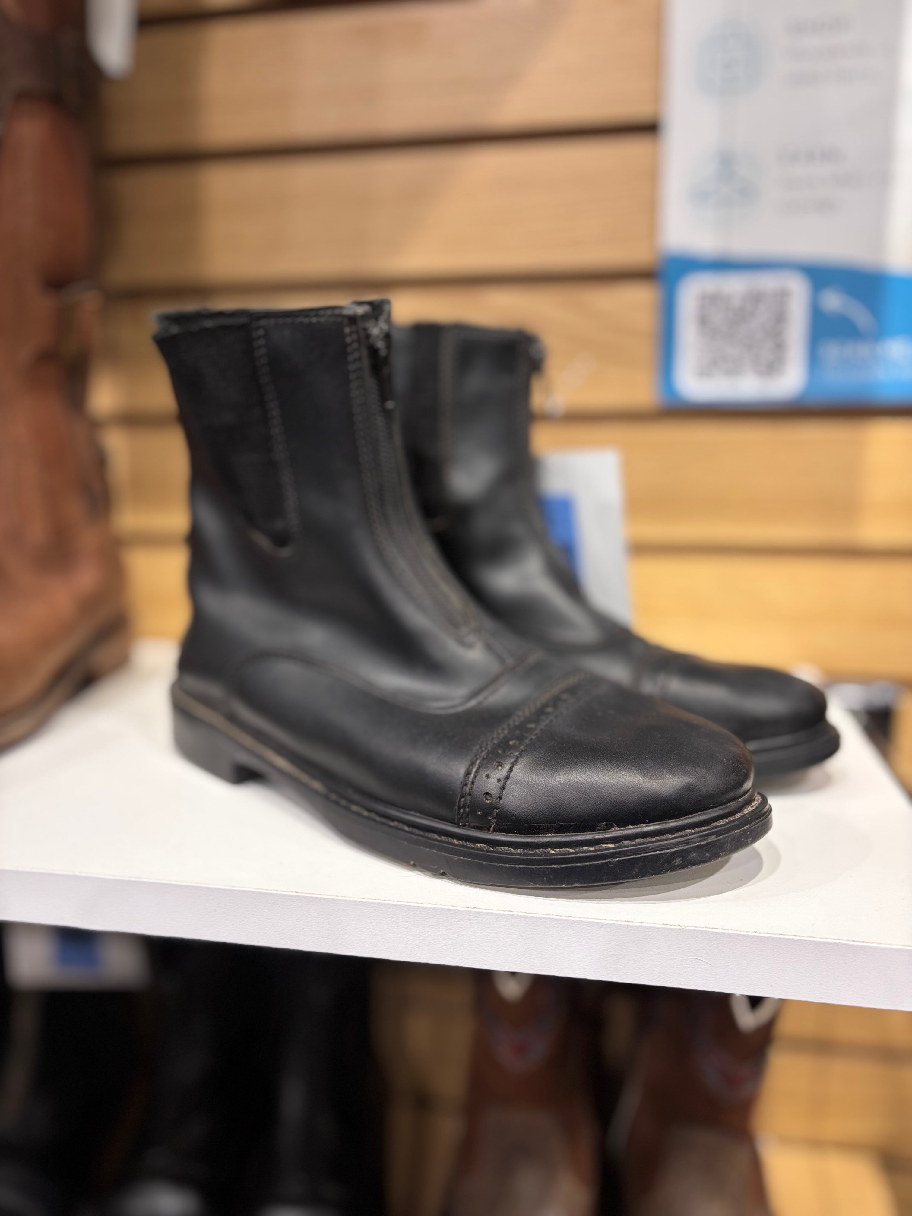 Used Tuffrider Size 7 Black Paddock Boots