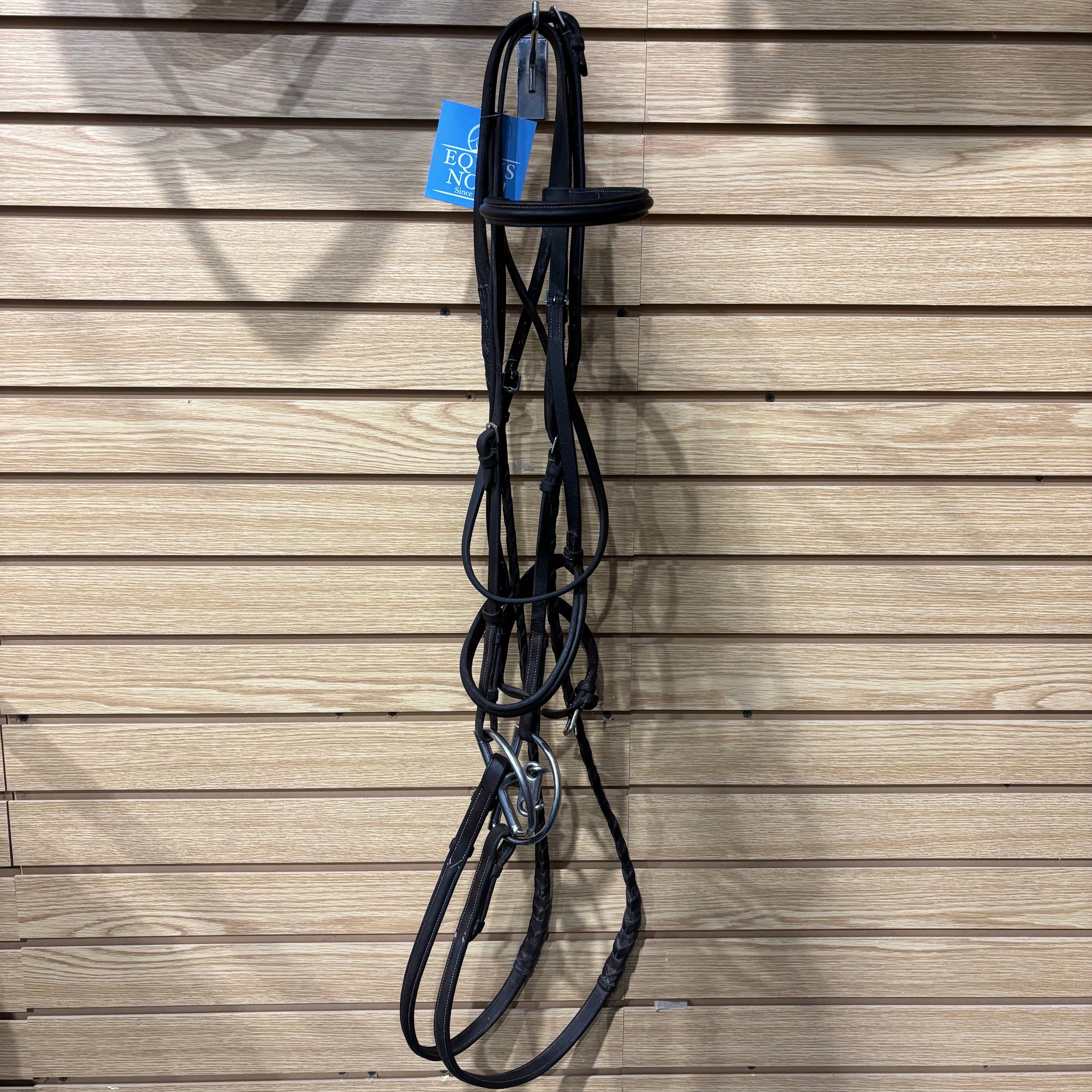 Used Horse Size Brown Bridle with Laced Reins and Bit