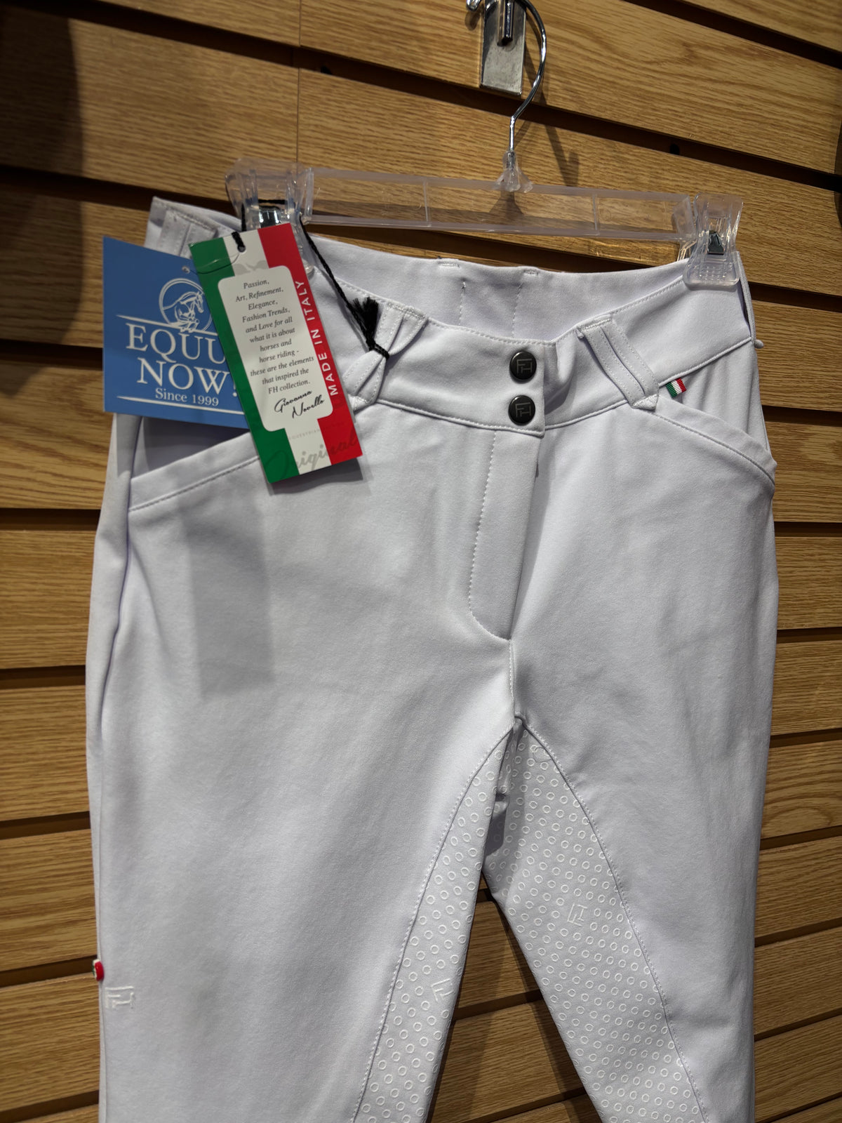 Used FOR HORSES Winnie 30 White Full Seat Breeches