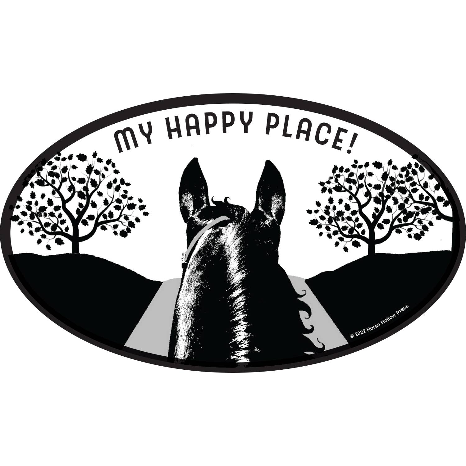 5" x 3" Car or Truck Sticker / My Happy Place / WATERPROOF