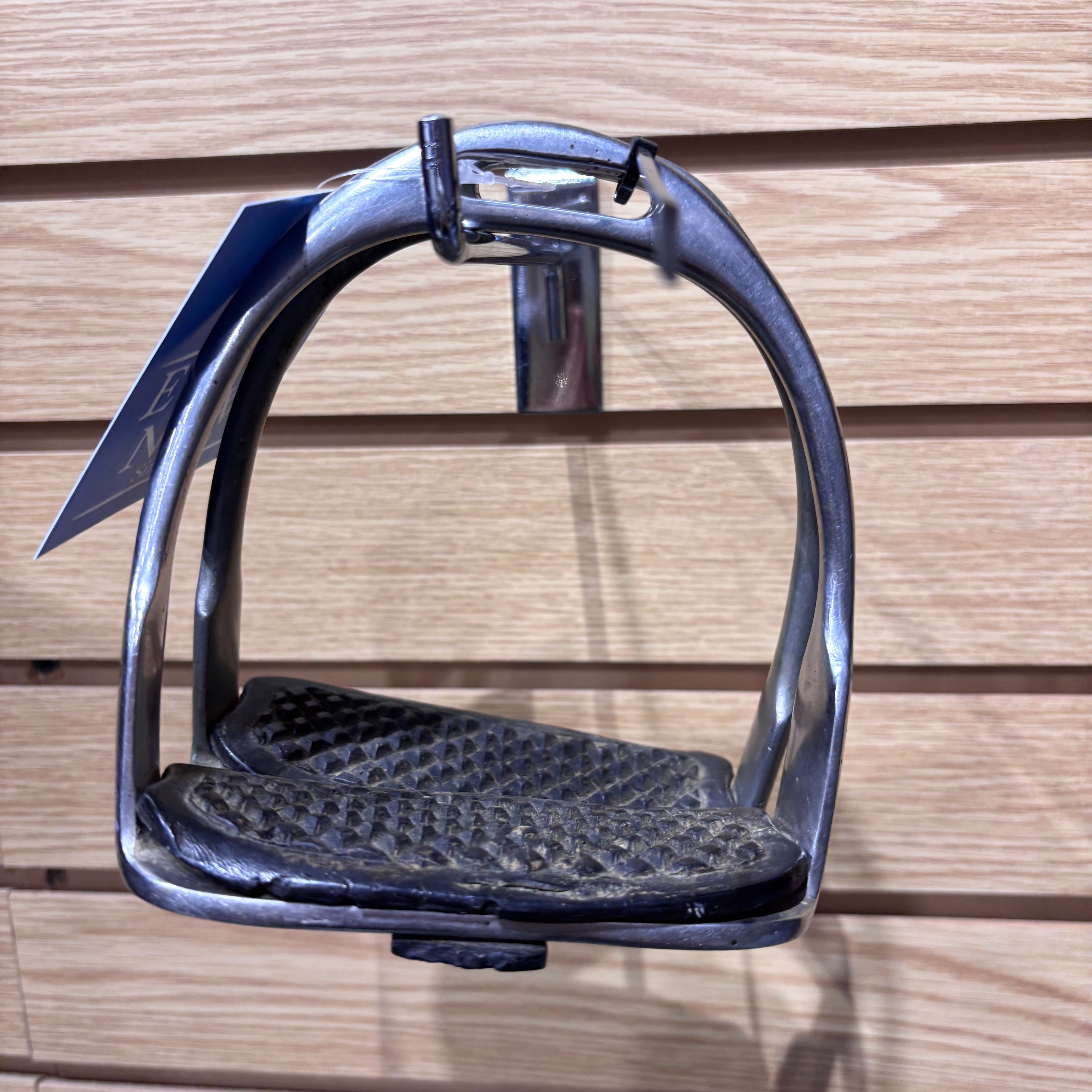 Used 4.5" English Stirrups with Black Pads