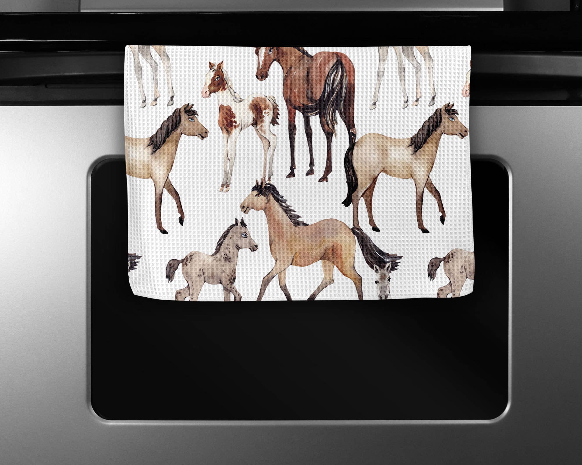 Mares and Foals Equestrian Tack / Kitchen Towel