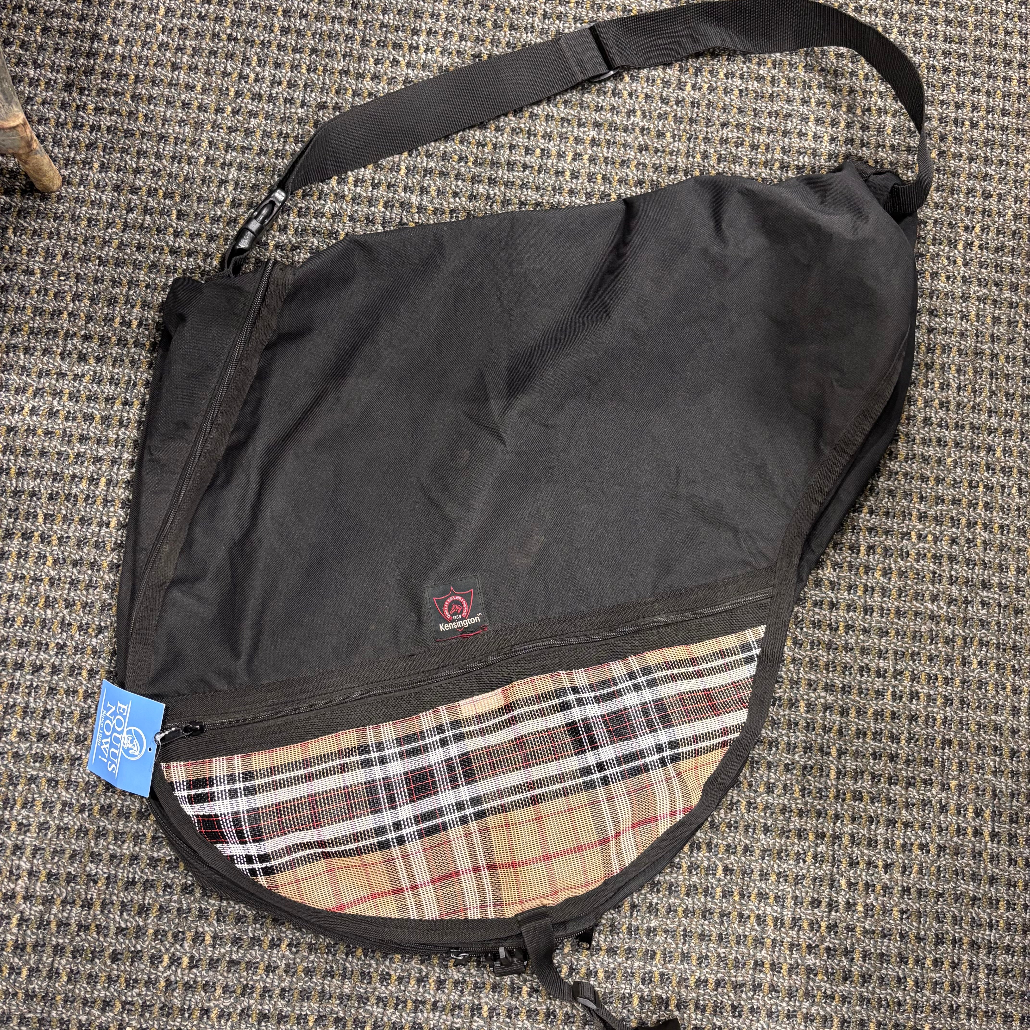 Used Black/Plaid Kensington Saddle Bag