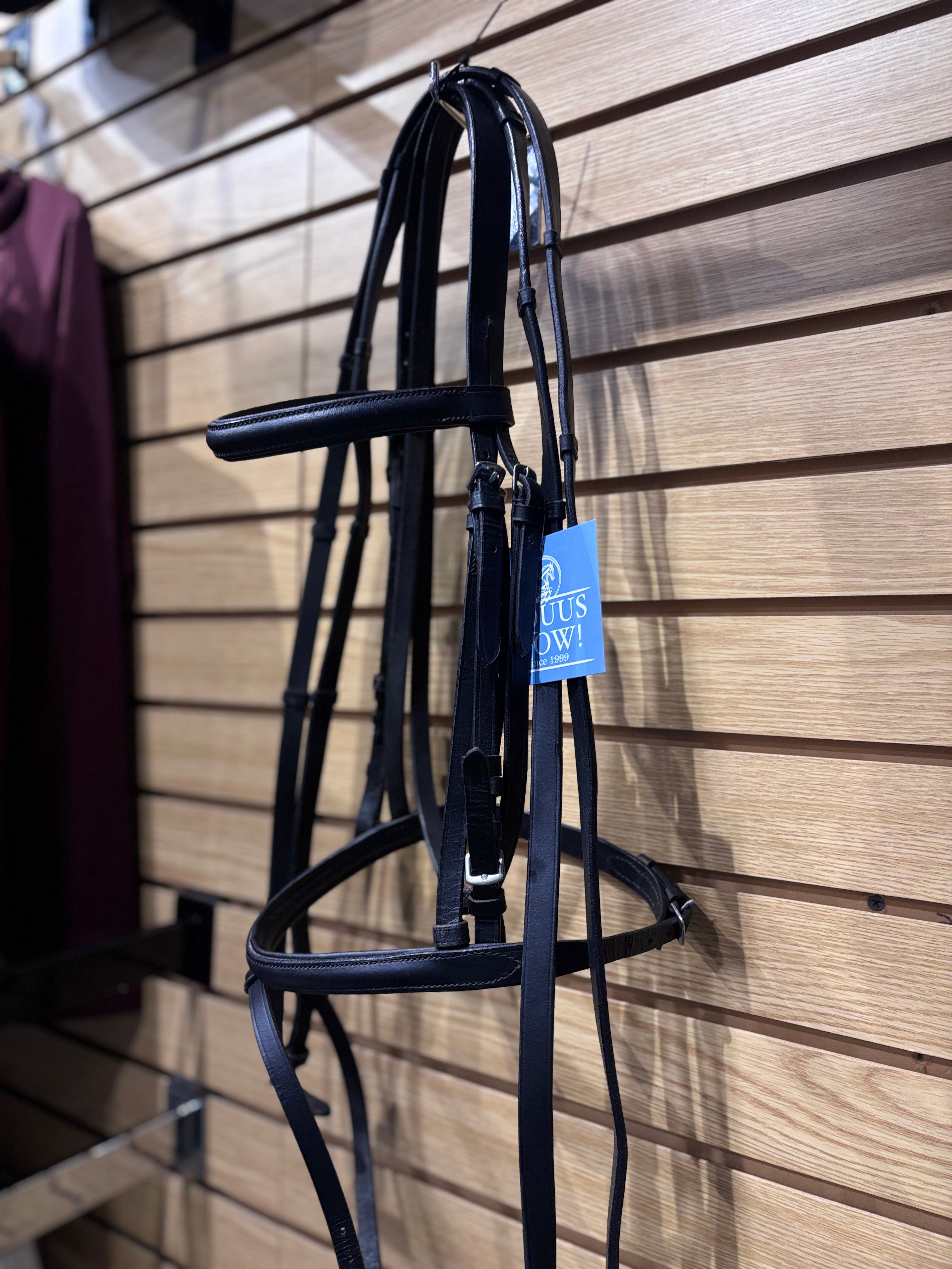 Used Black Flash Bridle with Reins