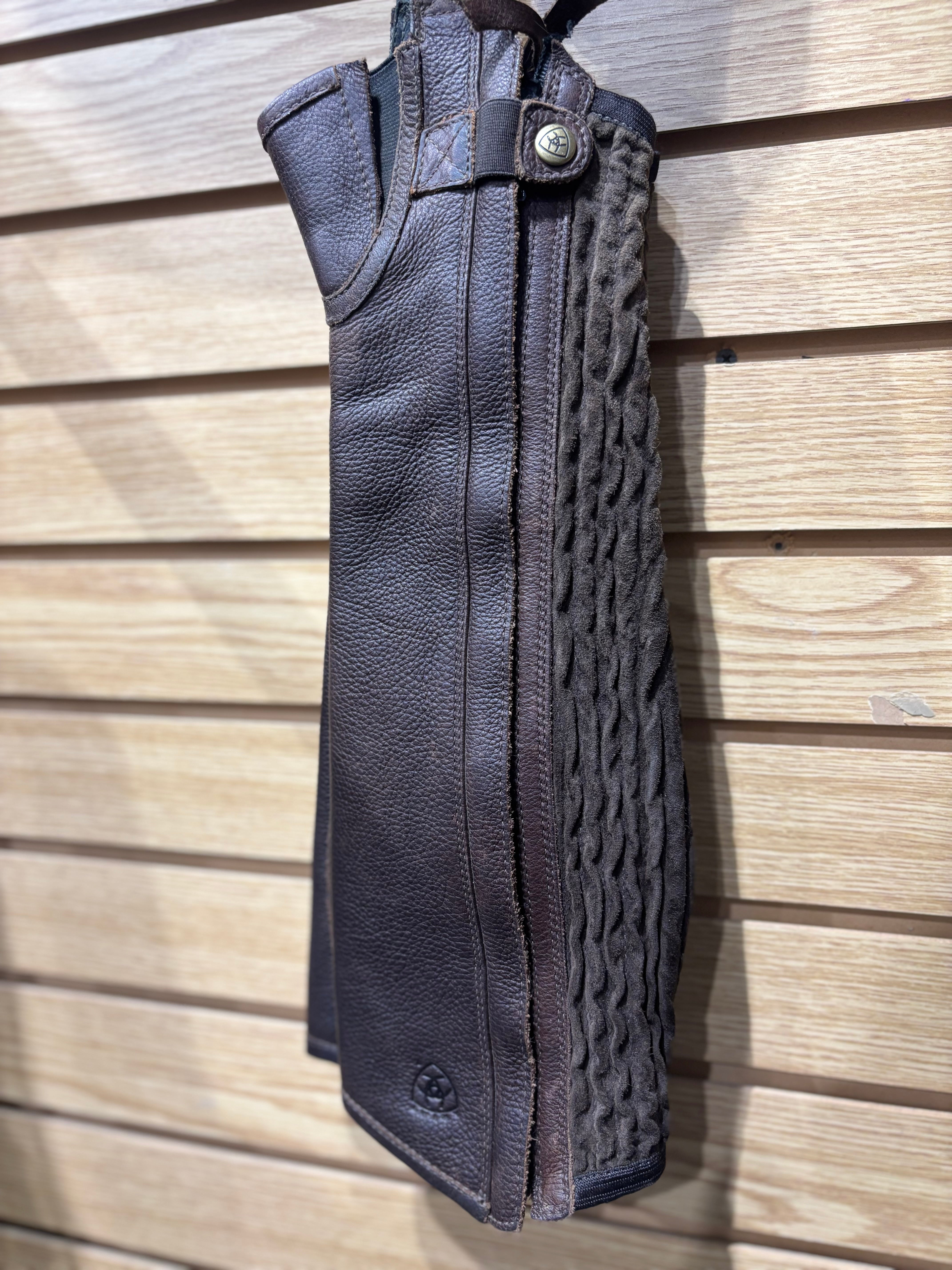Used Ariat XS Brown Leather Half Chaps