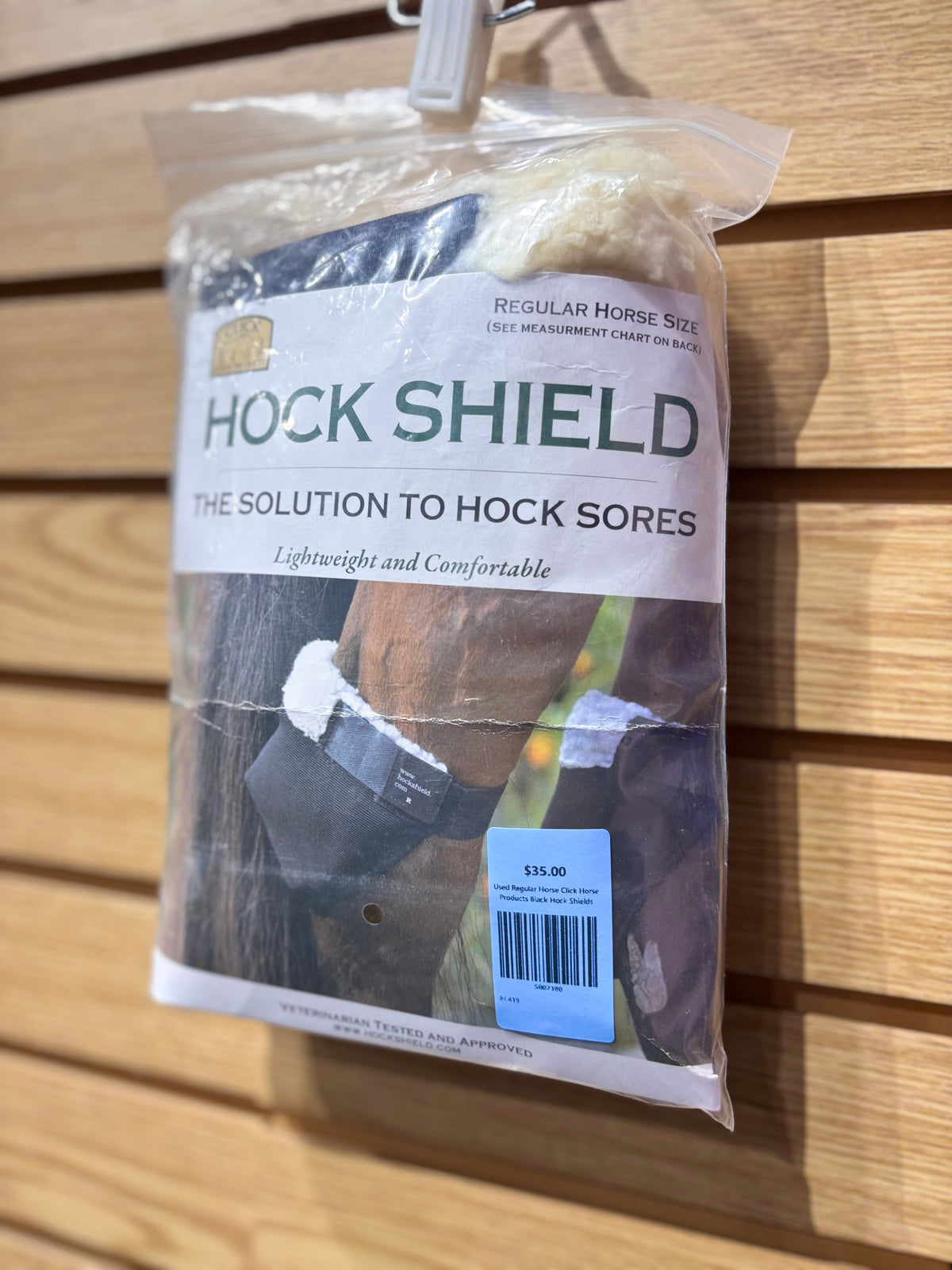 Used Regular Horse Click Horse Products Black Hock Shields