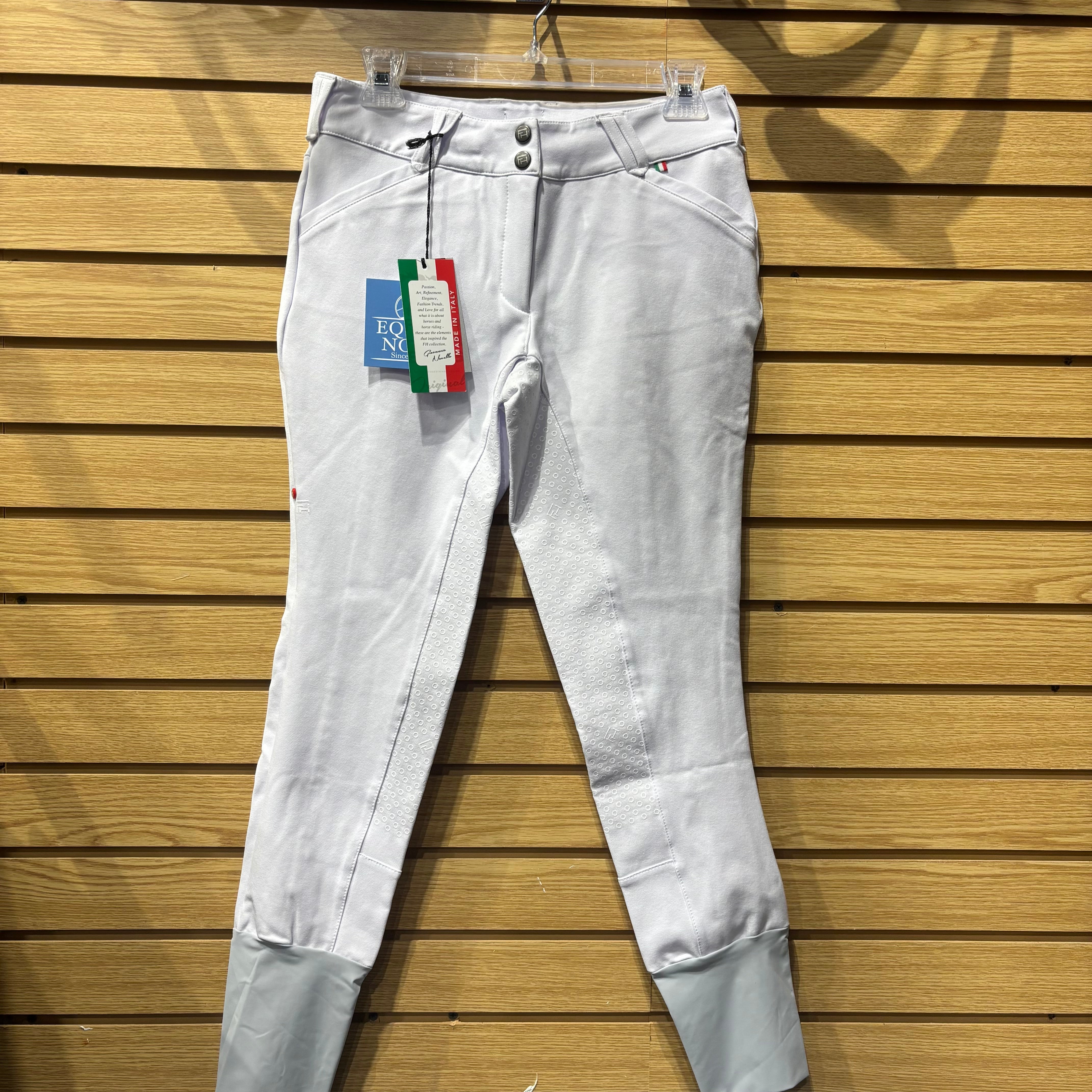 Used FOR HORSES Winnie 30 White Full Seat Breeches