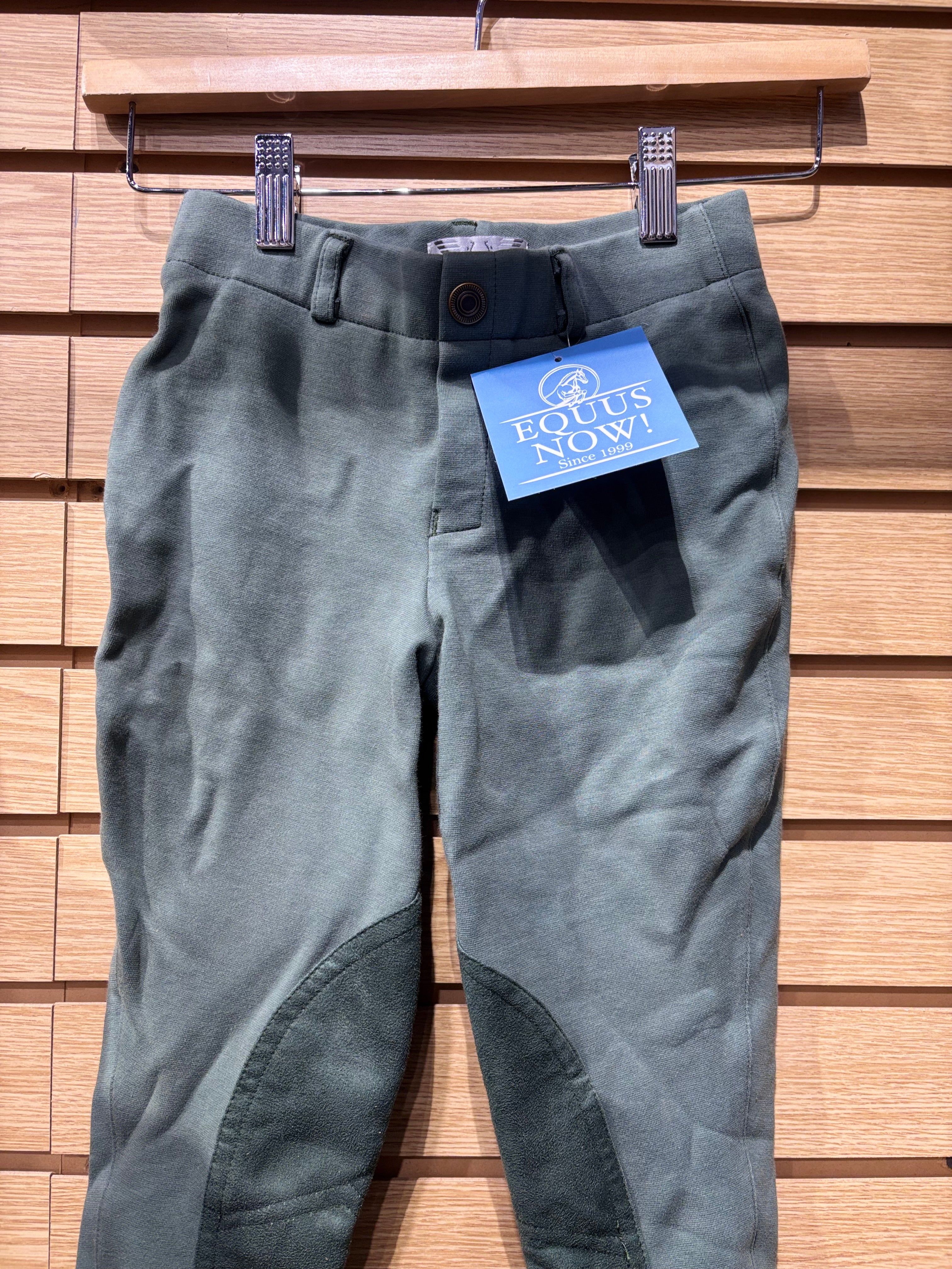 Used 8 Green Tuff Rider Knee Patch Breeches