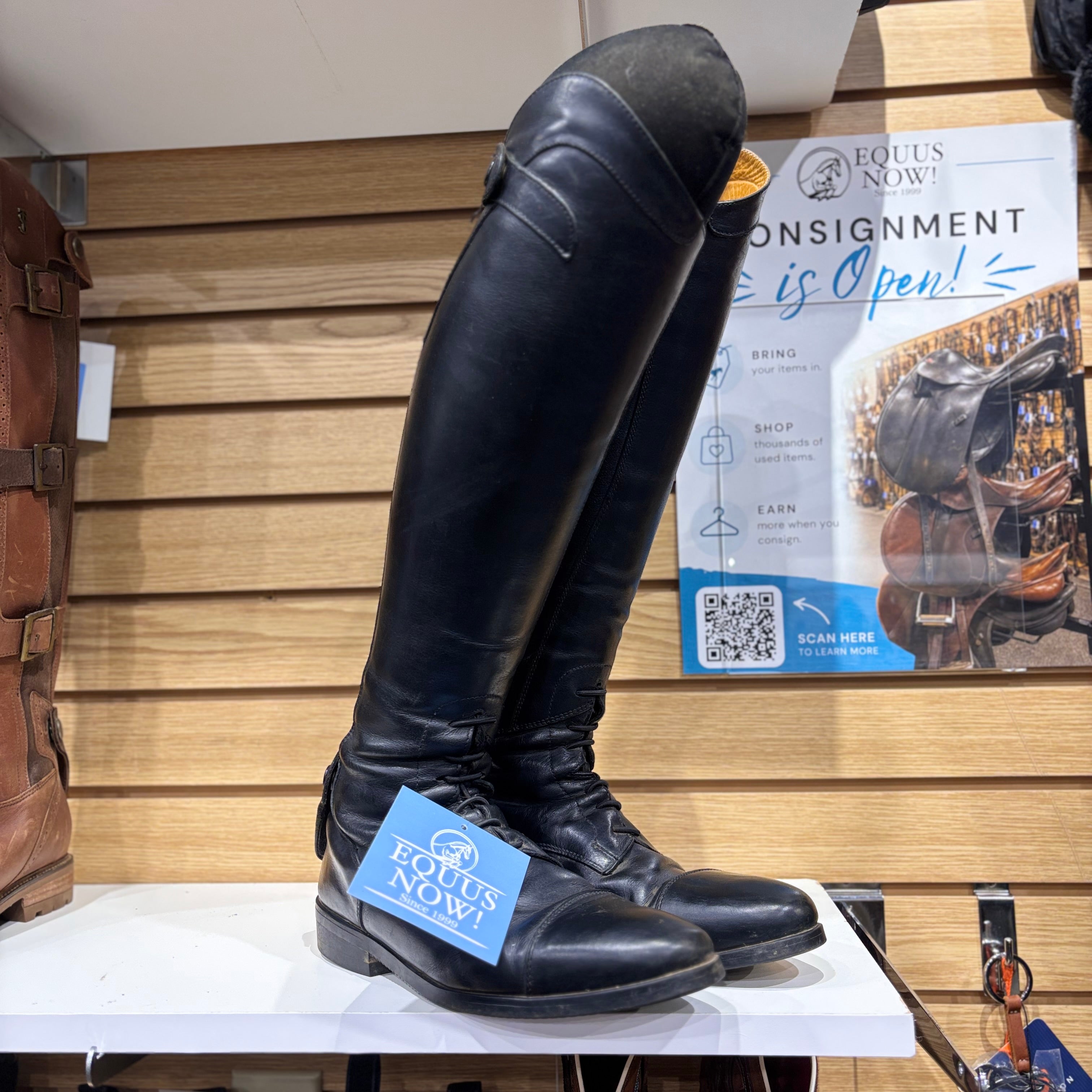 Used 38 S/O Black EGO7 Tall Boots