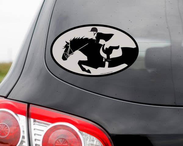 Horse Hollow Press - Oval Equestrian Horse Sticker / Grand Prix / WATERPROOF