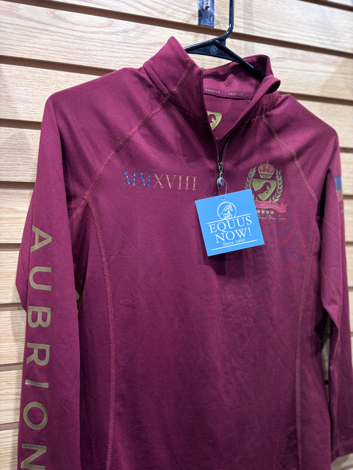 Used Small Maroon Aubrion 1/4 Zip Technical Shirt
