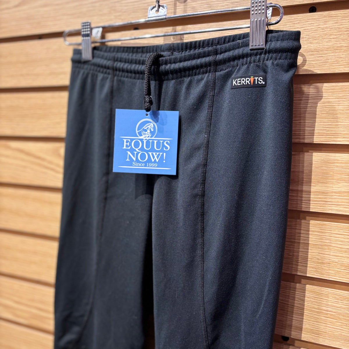 Used Youth XL Black Kerrits Knee Patch Riding Tights