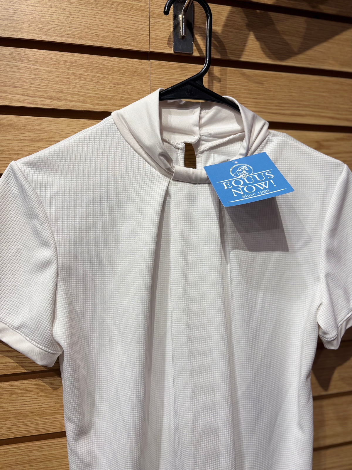 Used Large White Cavalliera Show Shirt Short Sleeve