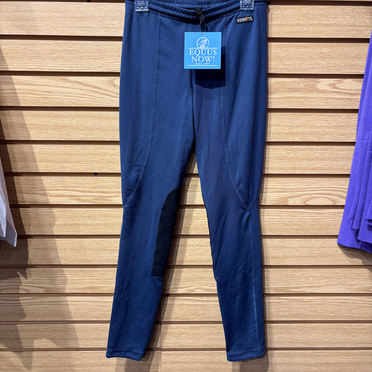Used Youth XL Navy Kerrits Knee Patch Riding Tights