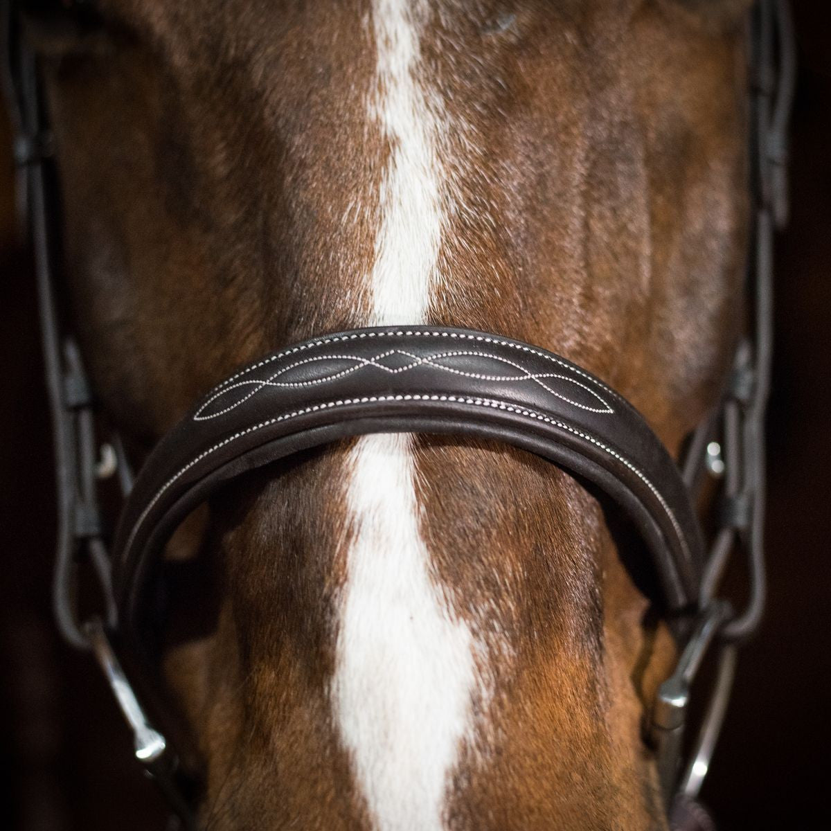 Ovation ATS Padded Fancy Stitched Wide Nose Bridle - sku to order - 69899