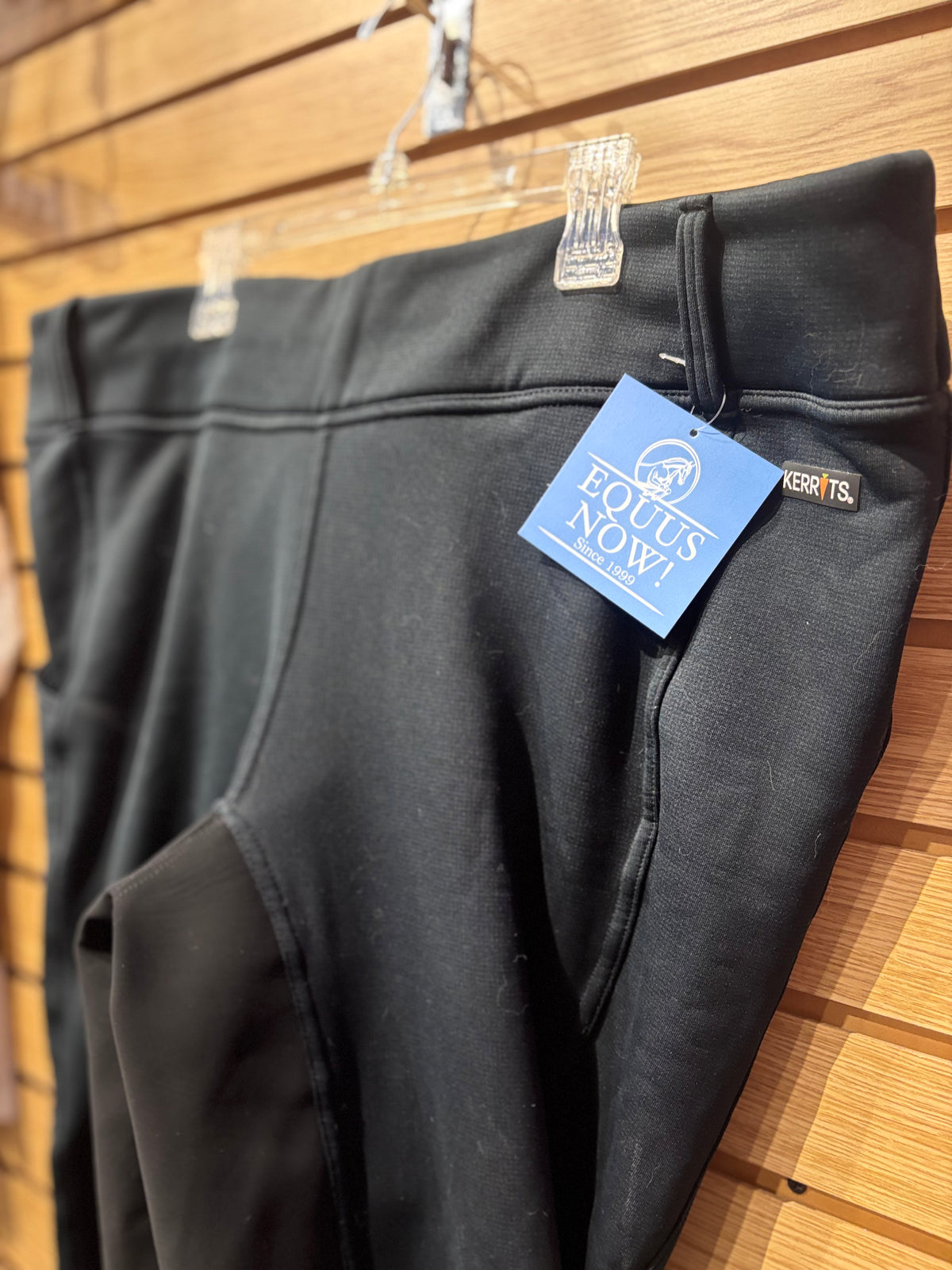 Used 2XL Black Kerrits Full Seat Winter Breeches