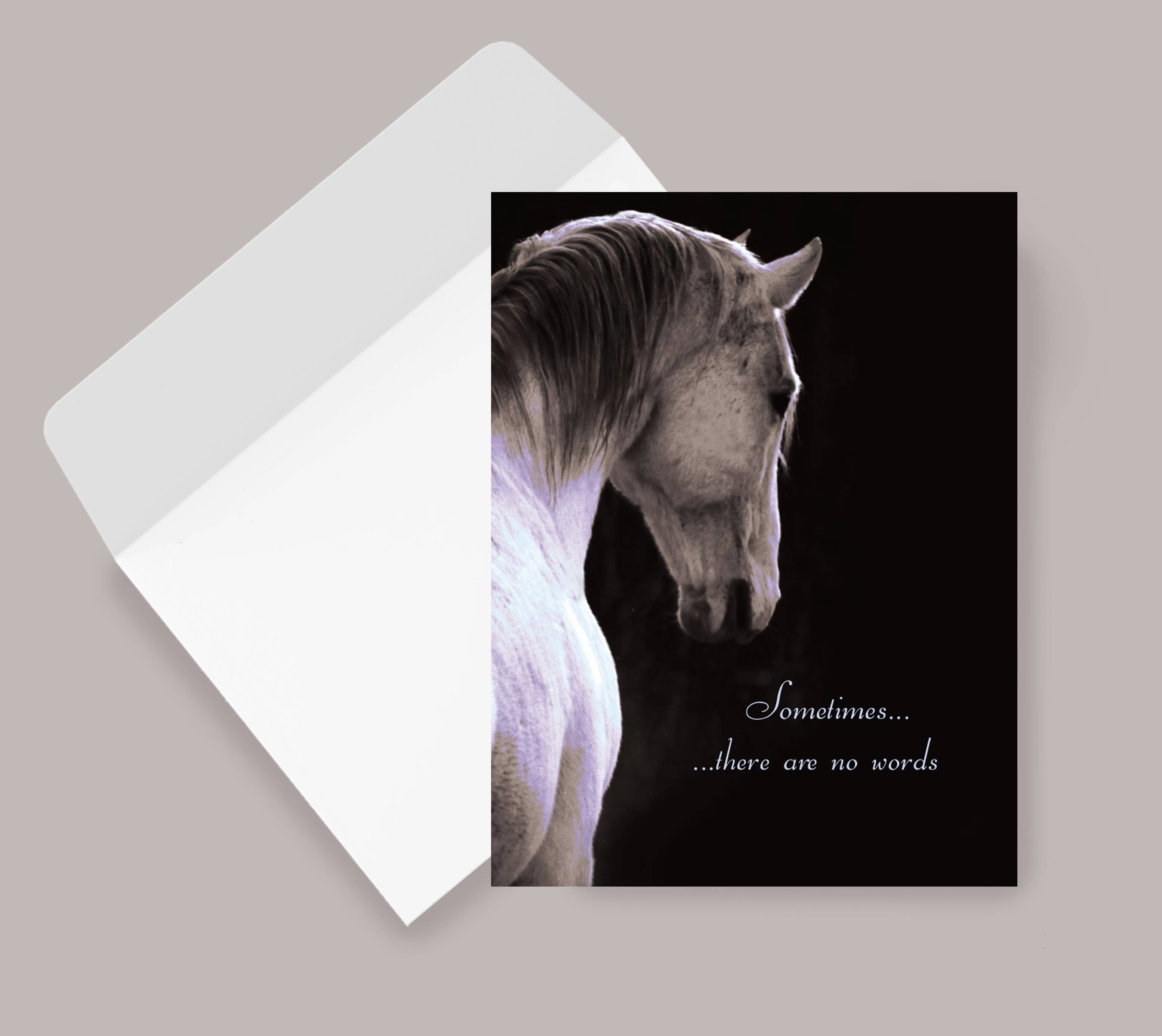 Horse Sympathy Greeting Card / Sometimes There are no Words