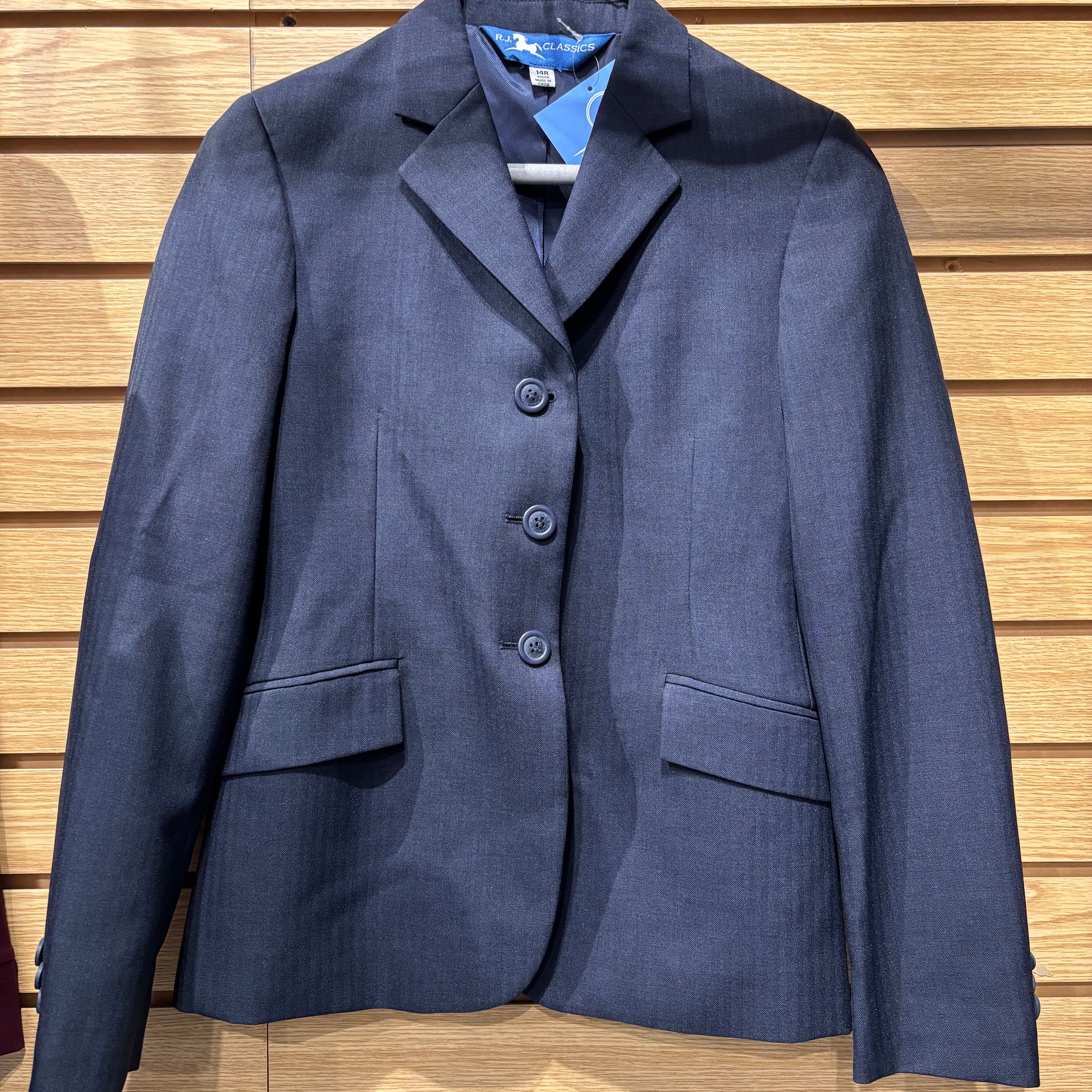Used 14R RJ Classics Navy Hunt Coat