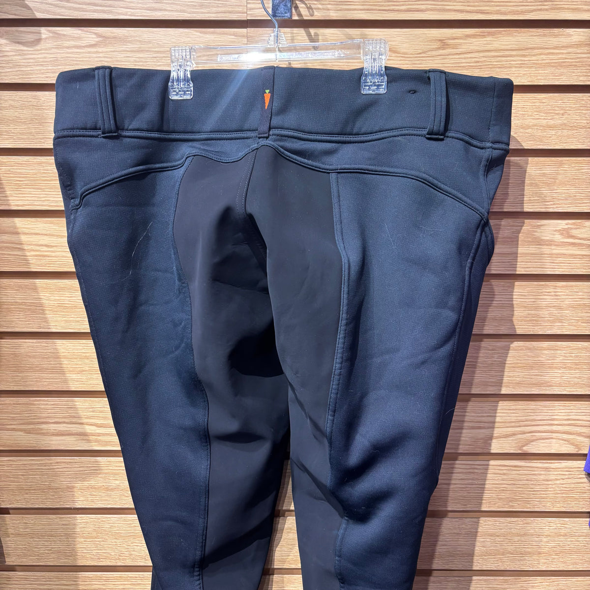 Used 2XL Black Kerrits Full Seat Winter Breeches