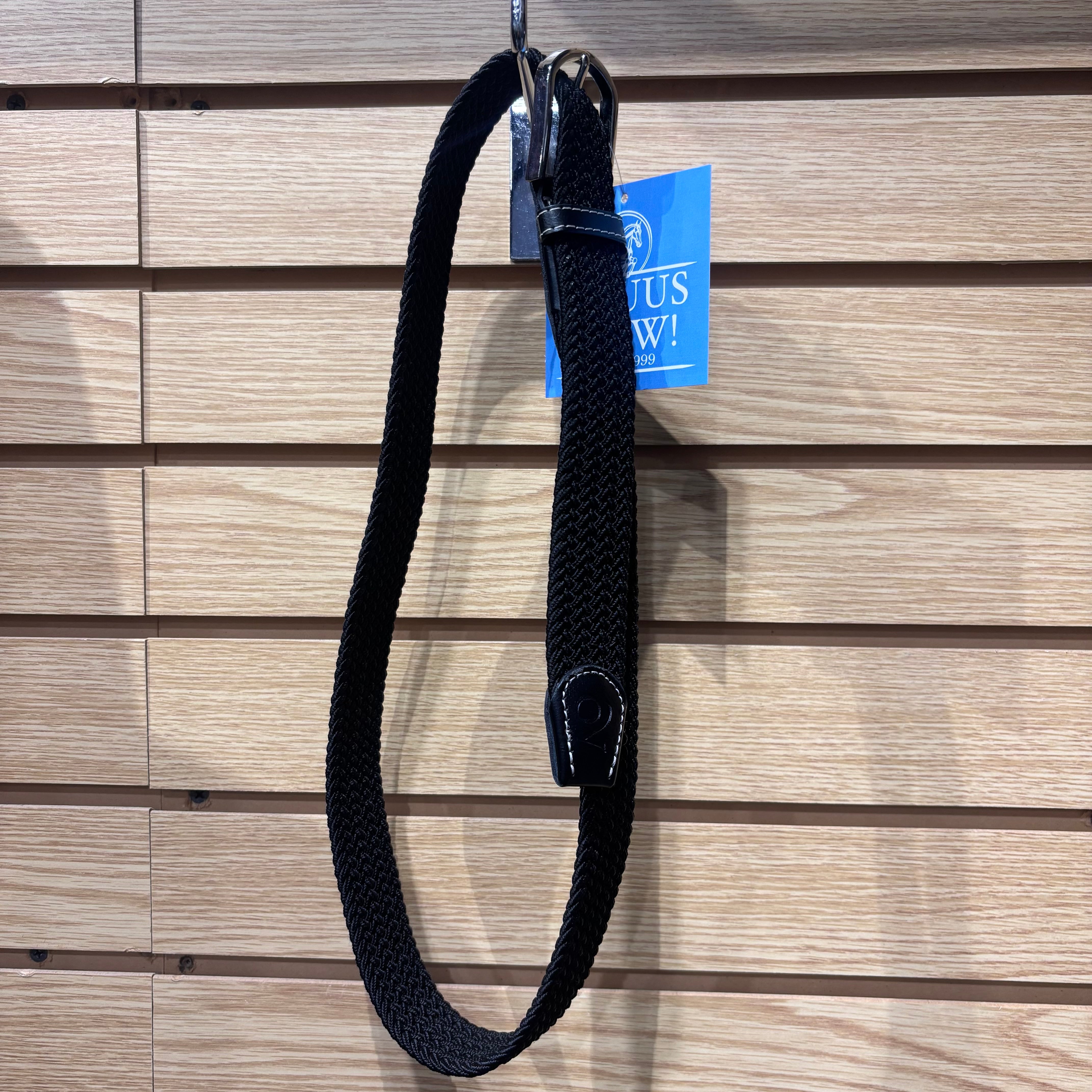Used Black Ovation Braided Stretch Belt