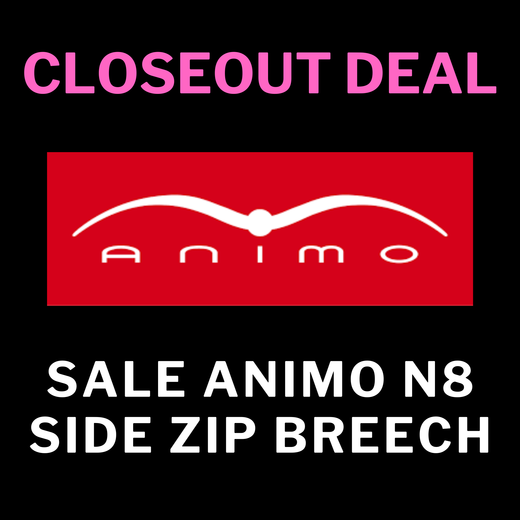 Sale Animo N8 Side Zip Breech