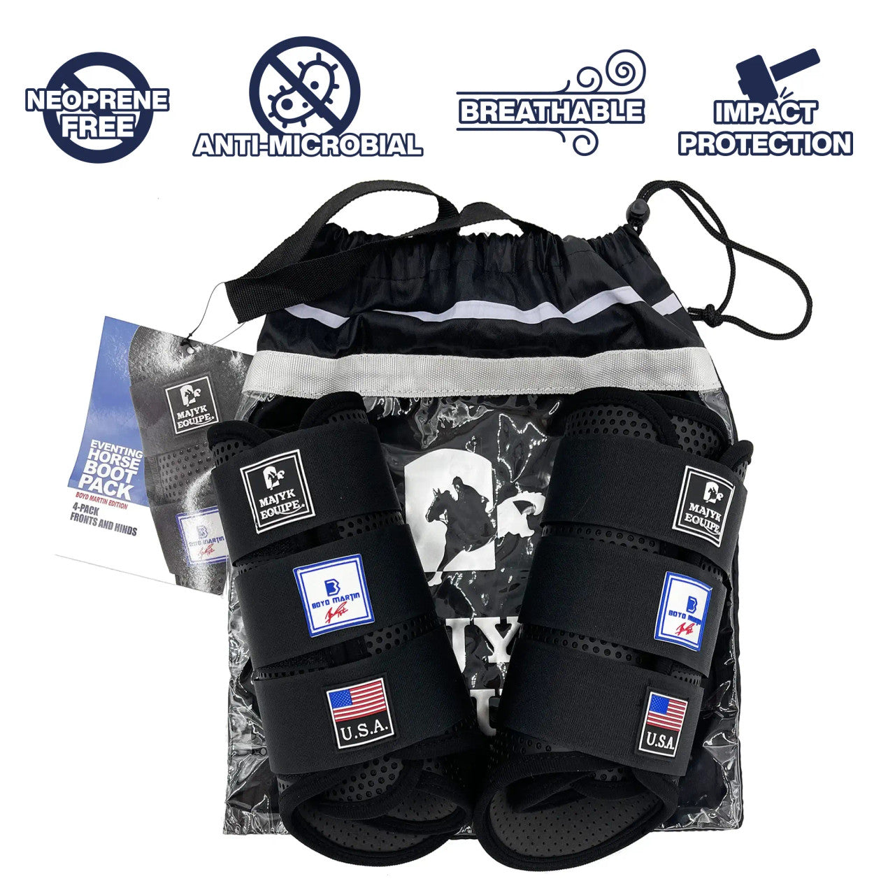 Majyk Equipe Boyd Martin Eventing Front & Hind Boot 4-Pack - main