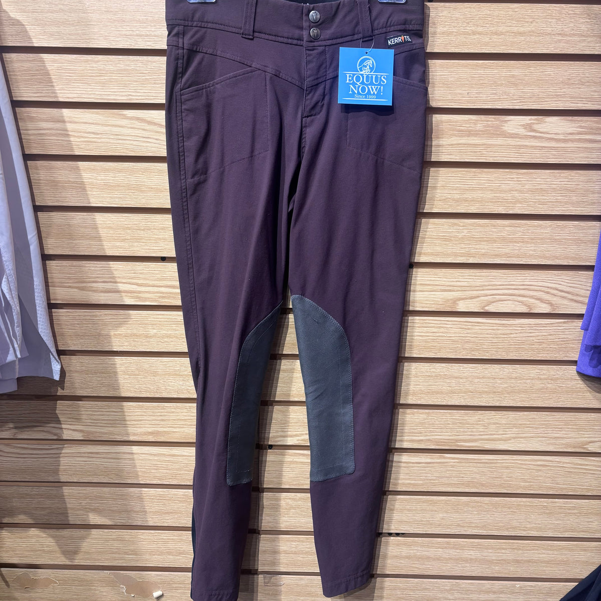 Used Small Plum Kerrits Knee Patch Breeches
