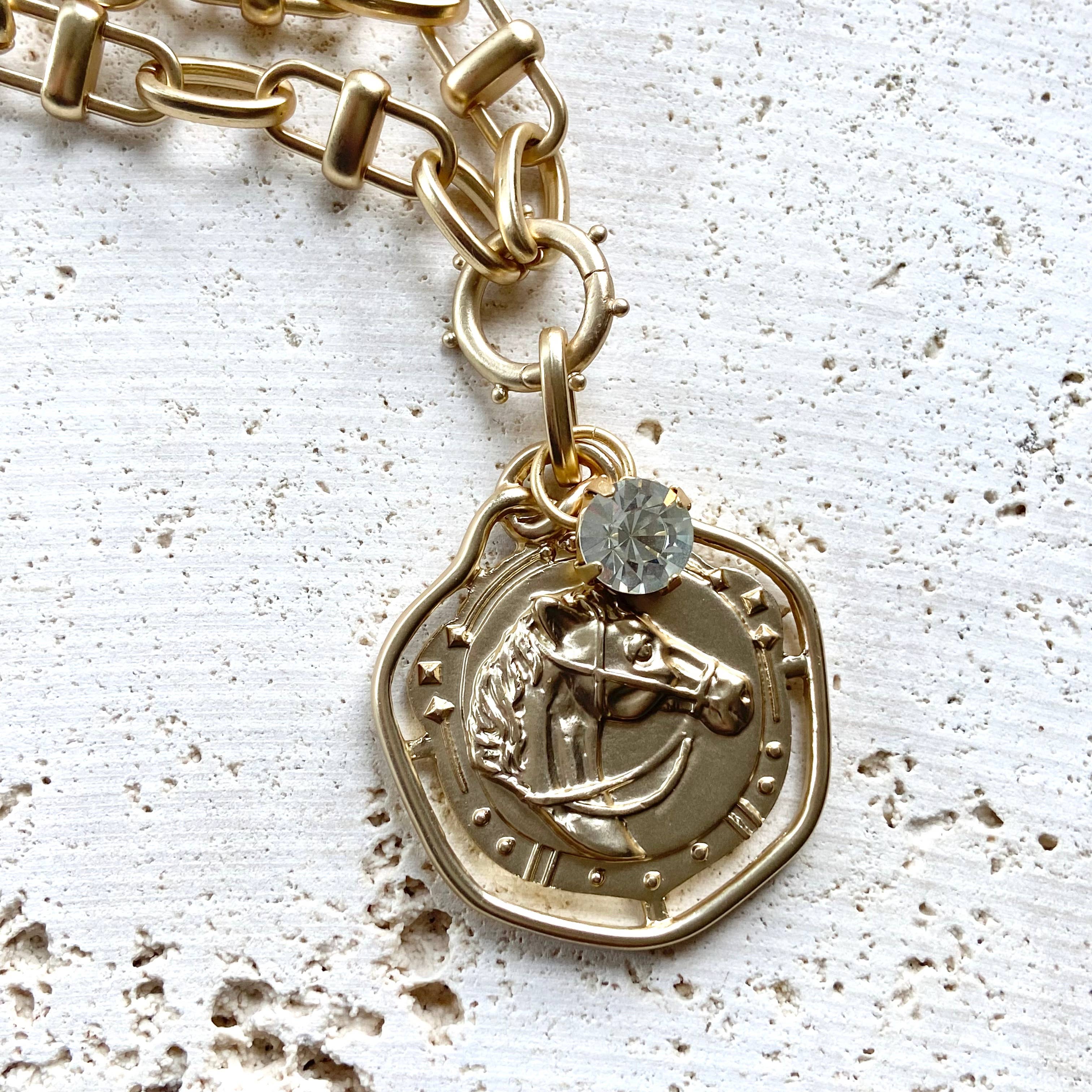 VB&CO Designs Handmade Jewelry - Horse necklace equestrian ranch derby western boutique