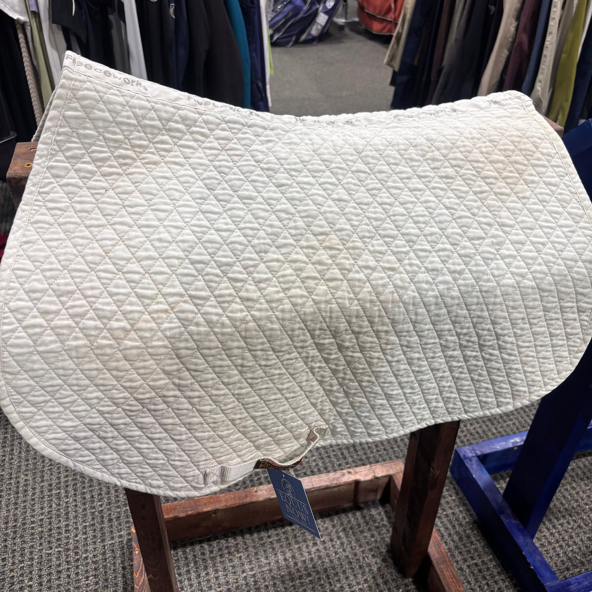 Used Full White Fleeceworks Baby Pad